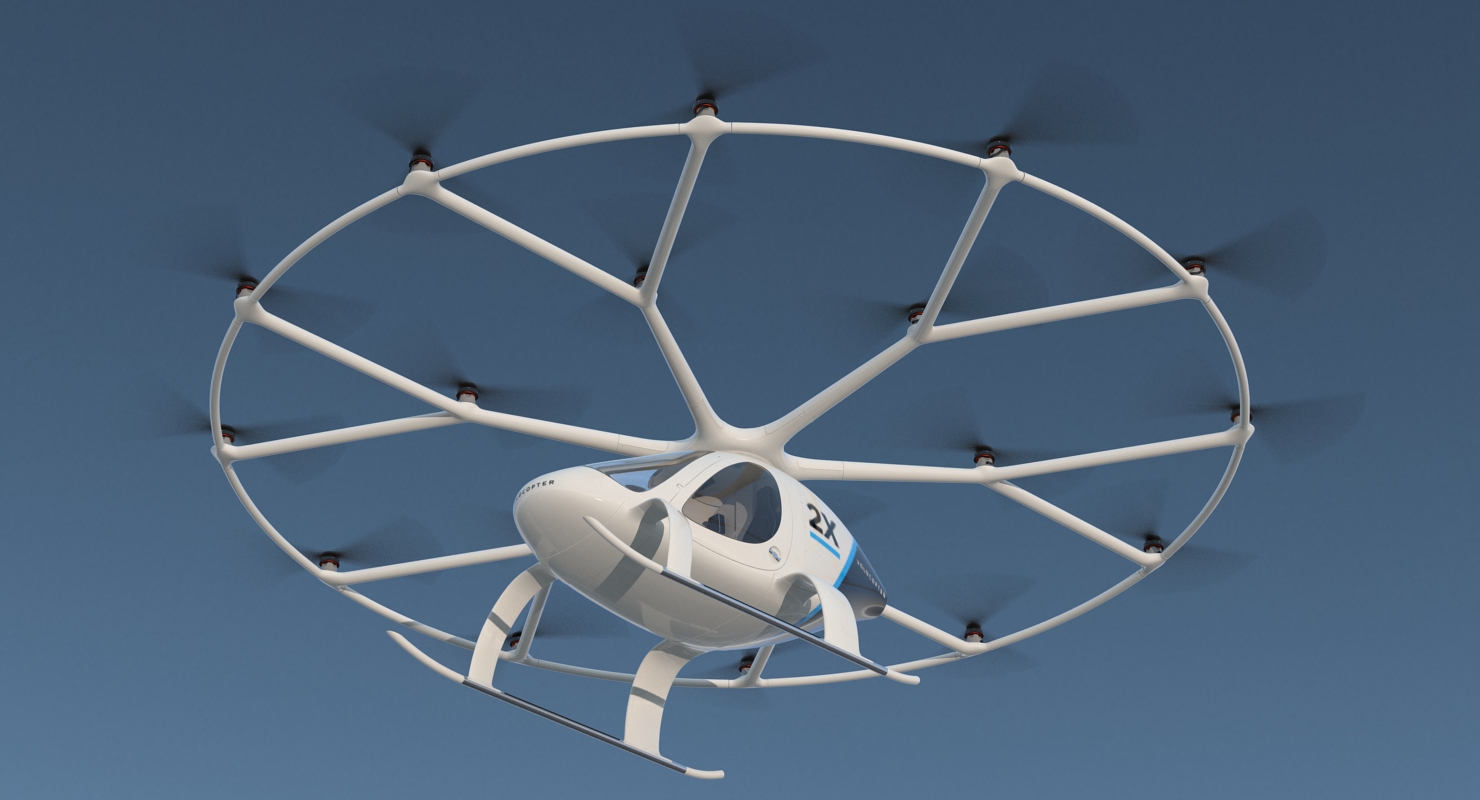 3D model Volocopter 2X Rigged