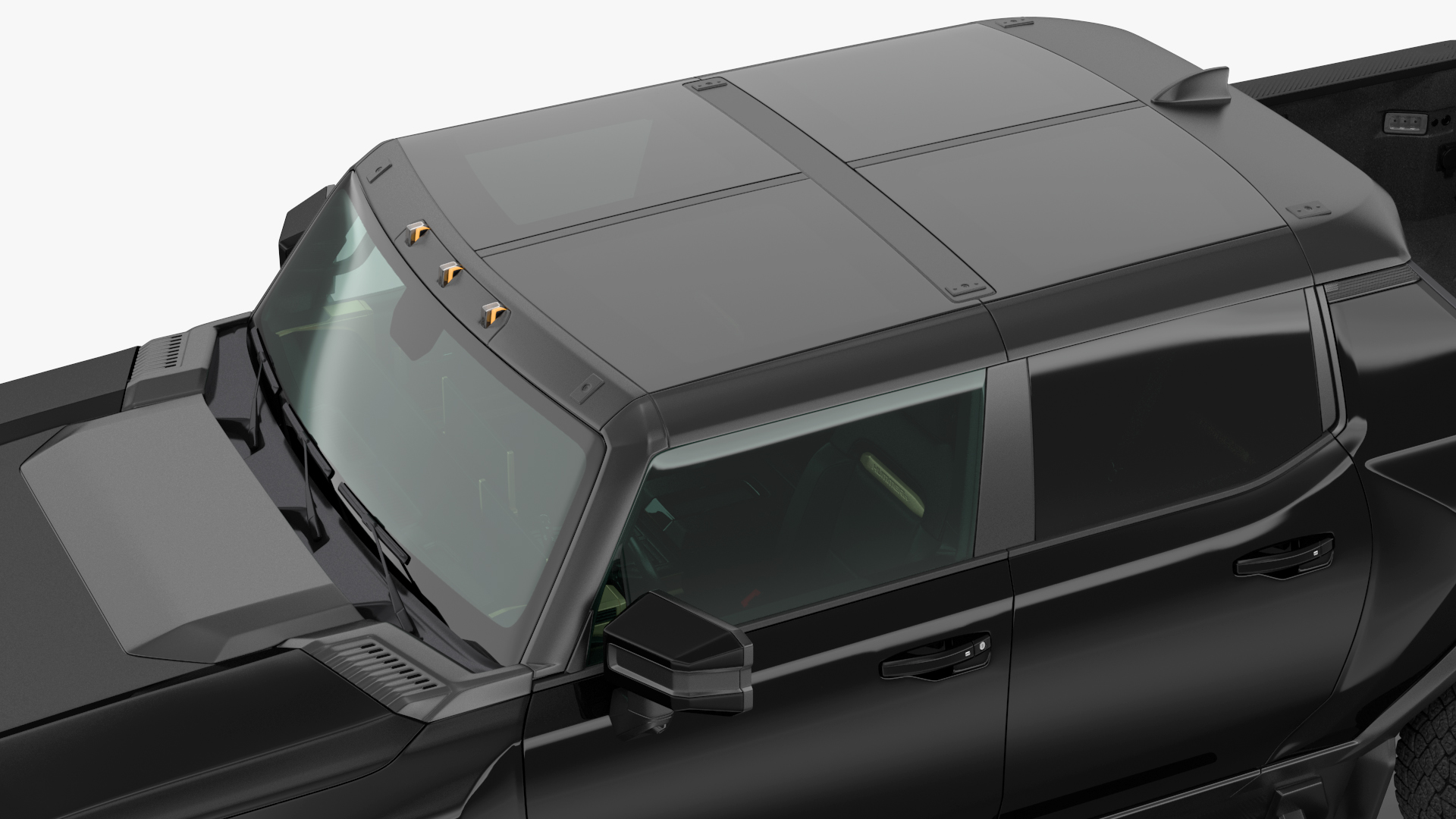 3D GMC Hummer EV Pickup Truck SUT Black Rigged model