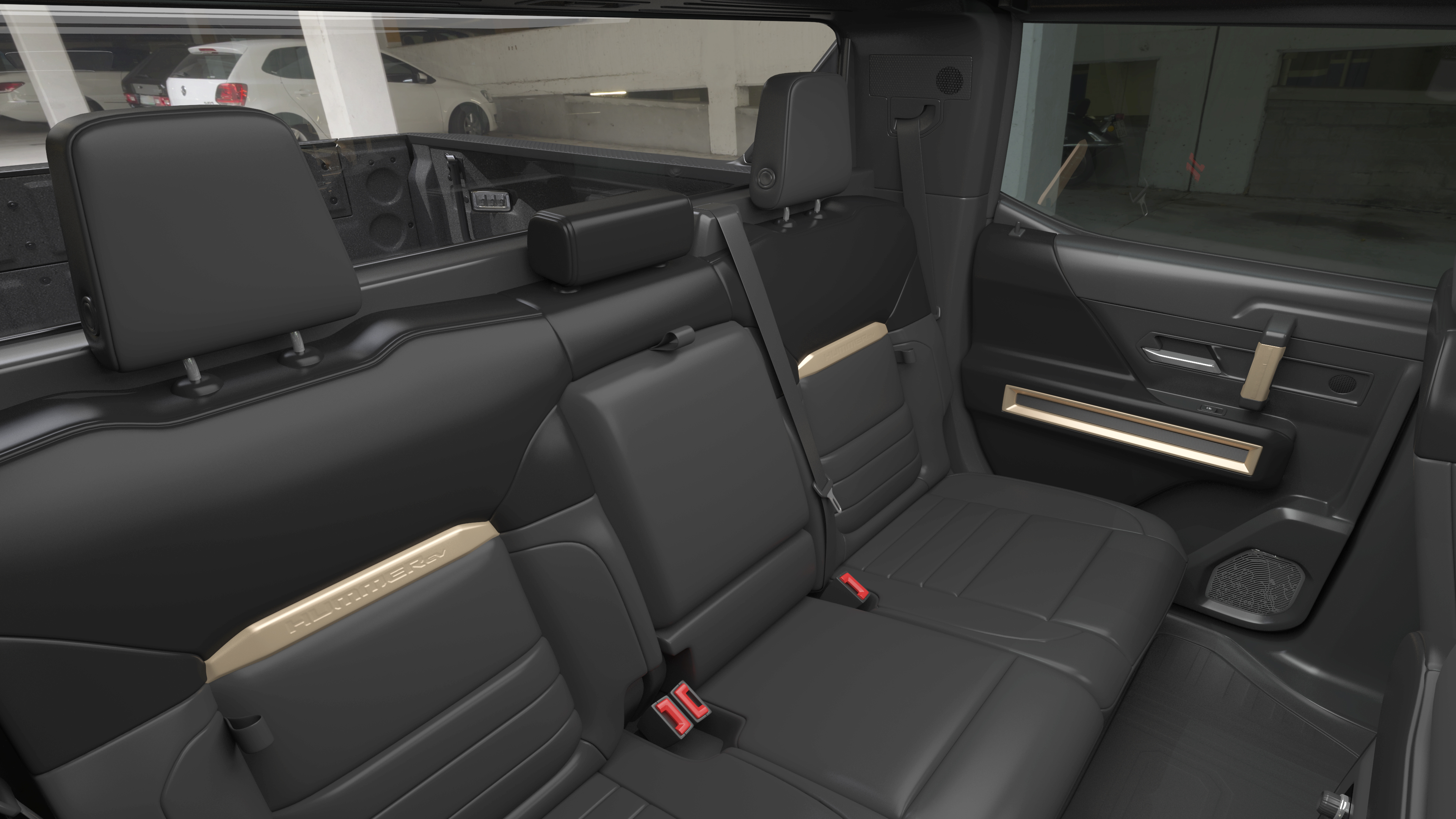 3D GMC Hummer EV Pickup Truck SUT Black Rigged model