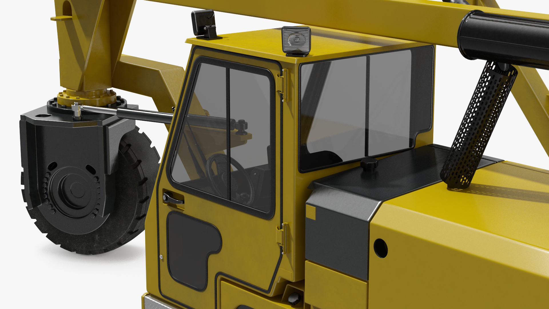 Heavy Duty Straddle Carrier Rigged 3D model