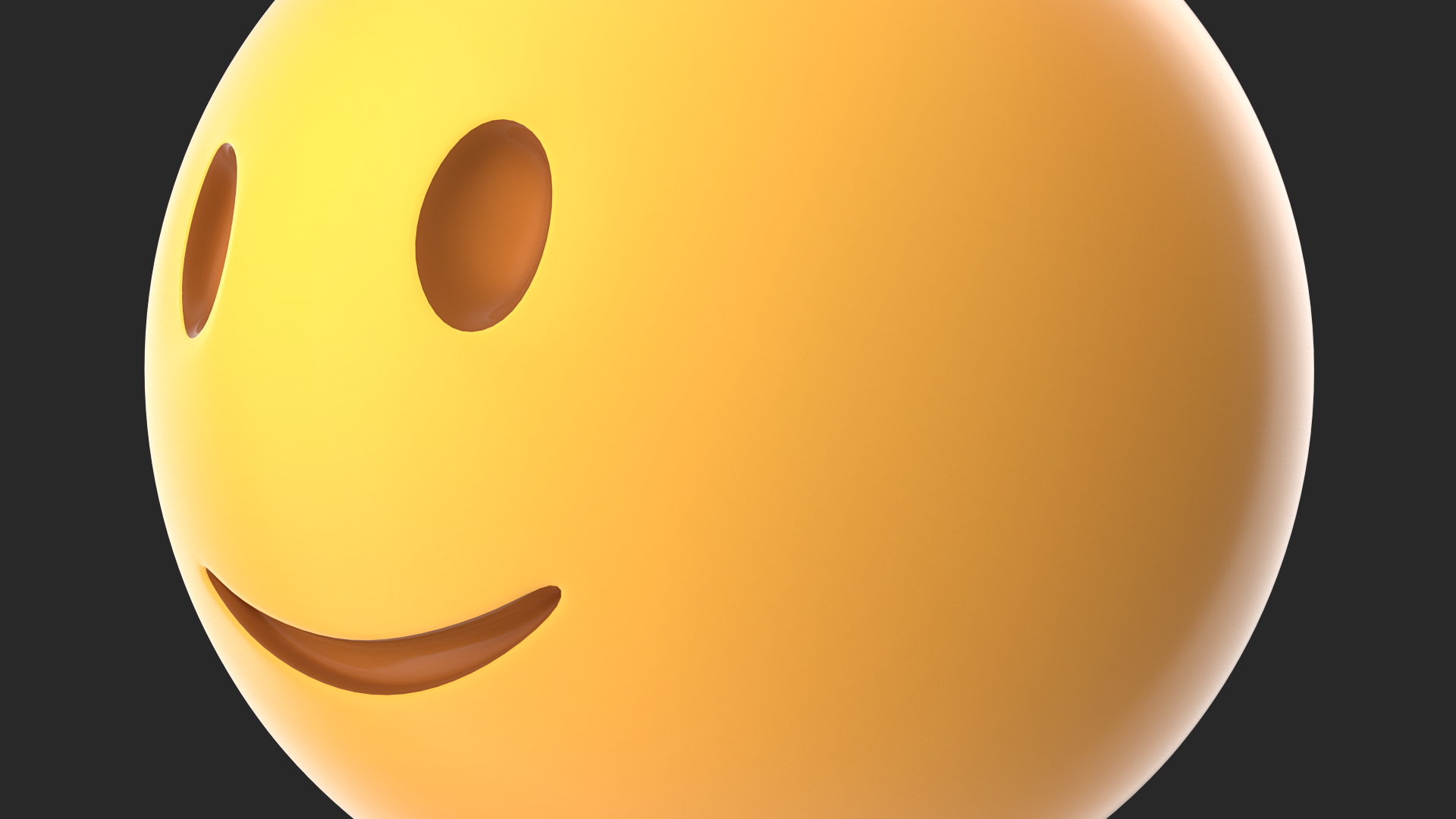 Slightly Smiling Emoji 3D