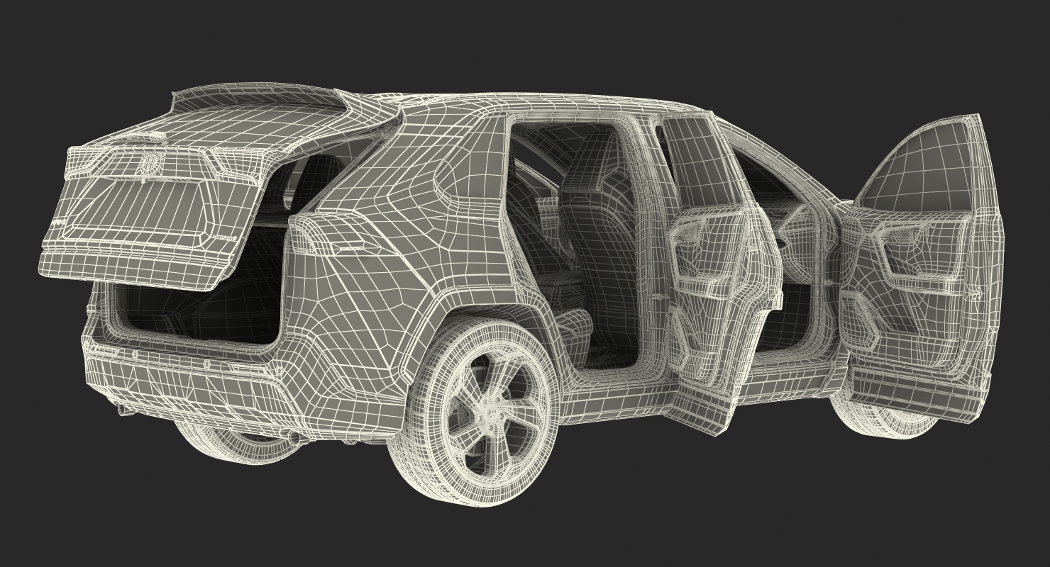 3D Toyota RAV4 2019 Rigged model