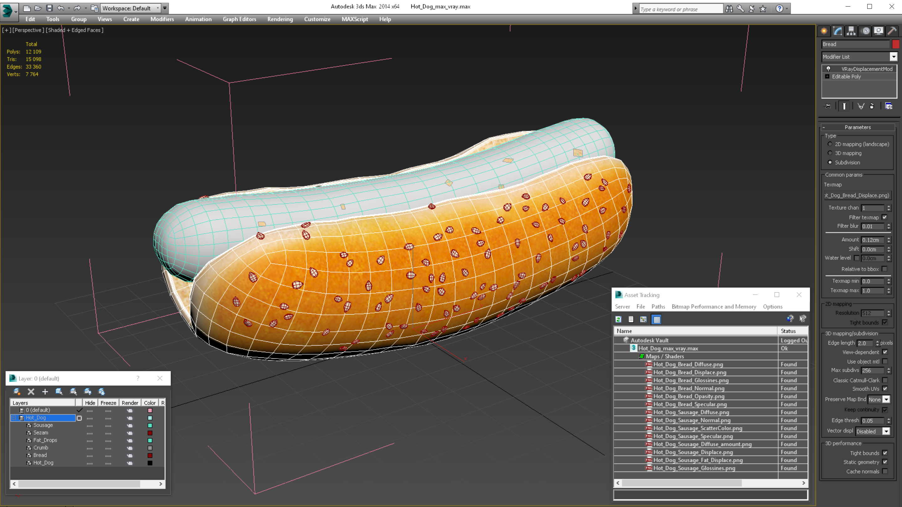 Hot Dog 3D model