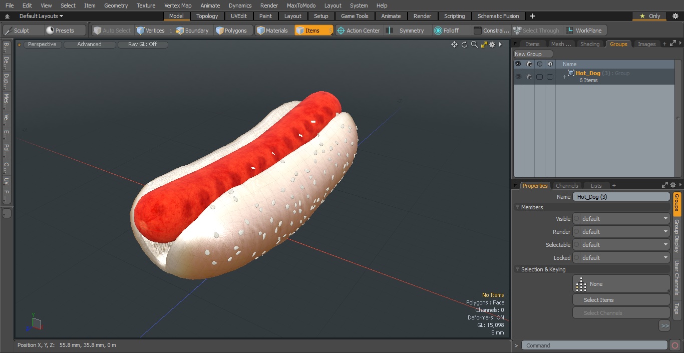 Hot Dog 3D model