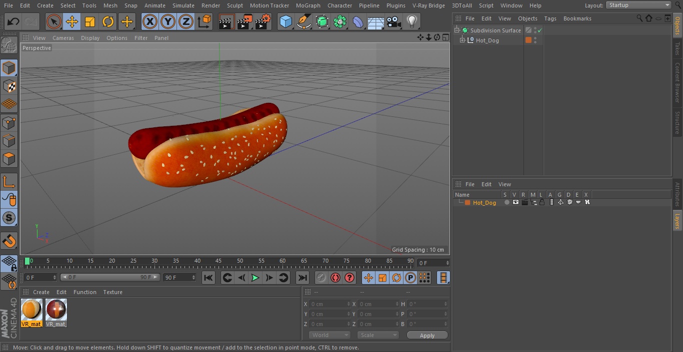 Hot Dog 3D model