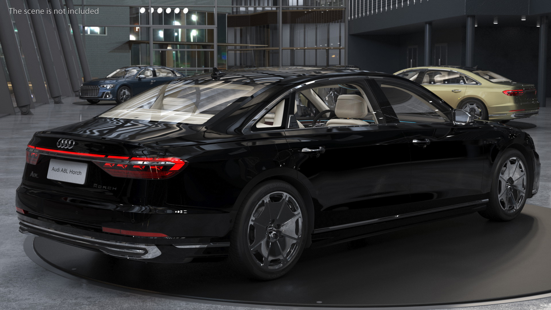 3D Luxury Sedan Horch Audi A8L Simple Interior model