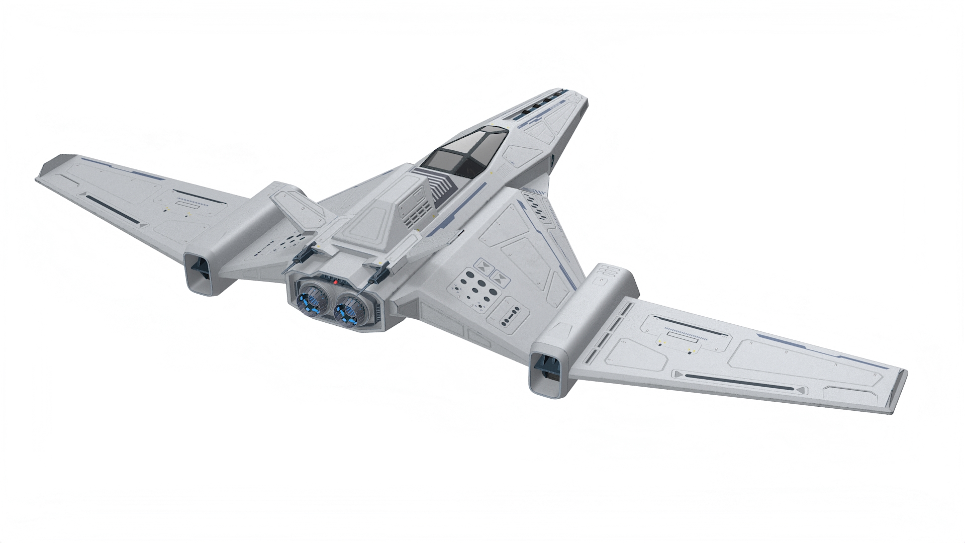 3D Futuristic Space Fighter Aircraft model