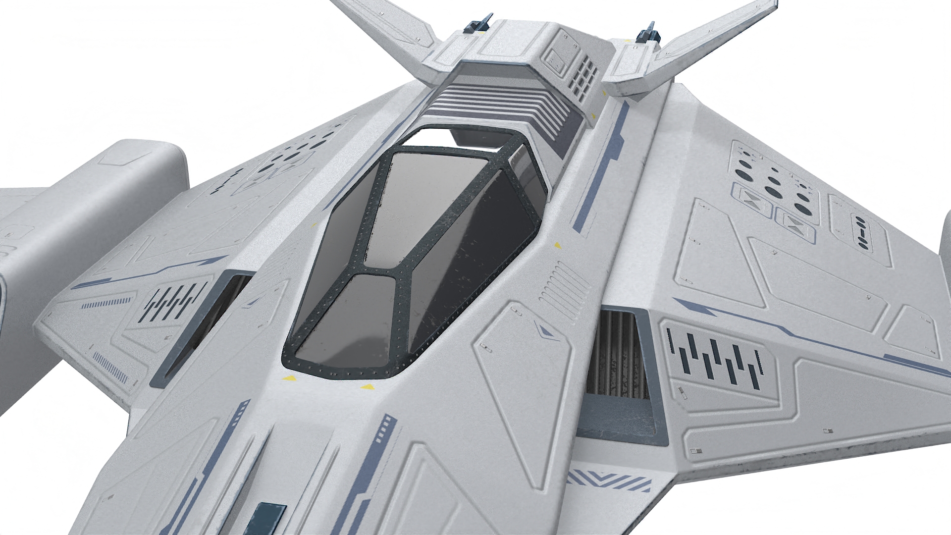 3D Futuristic Space Fighter Aircraft model