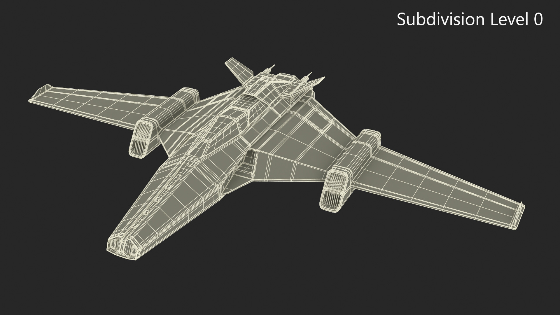 3D Futuristic Space Fighter Aircraft model