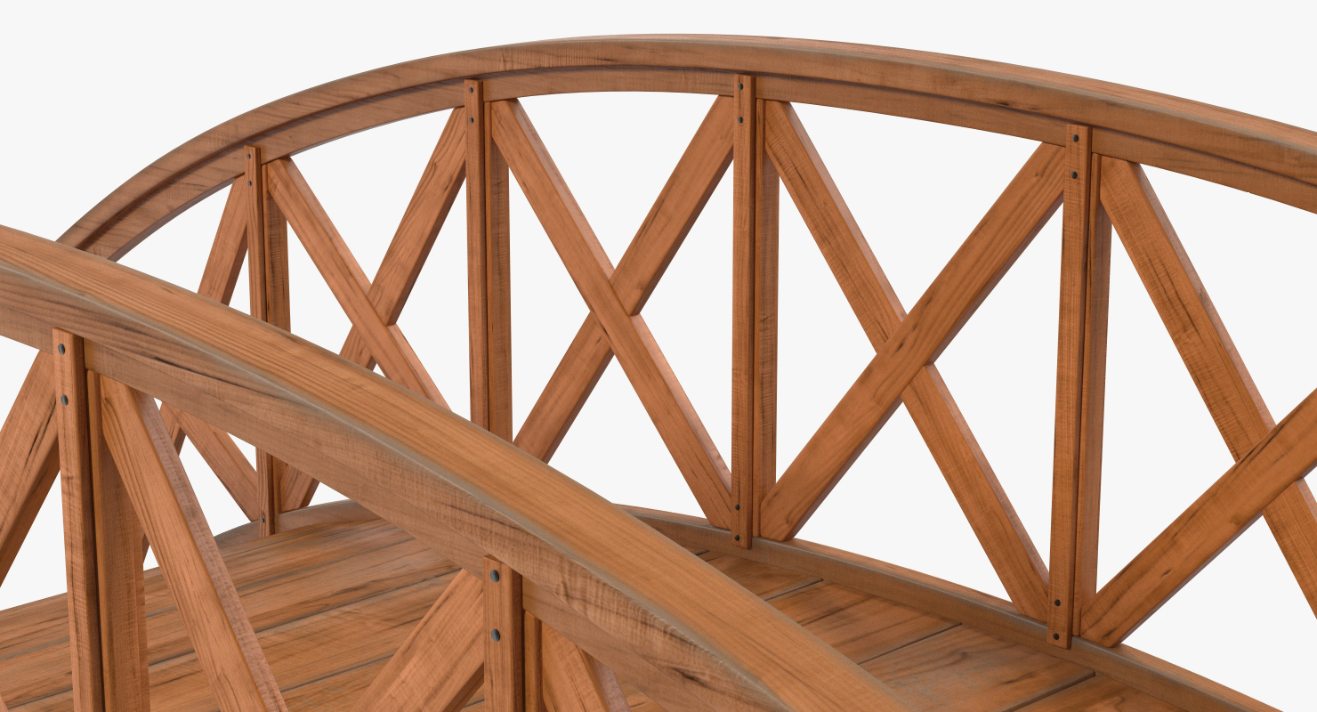 3D Arc Wooden Footbridge