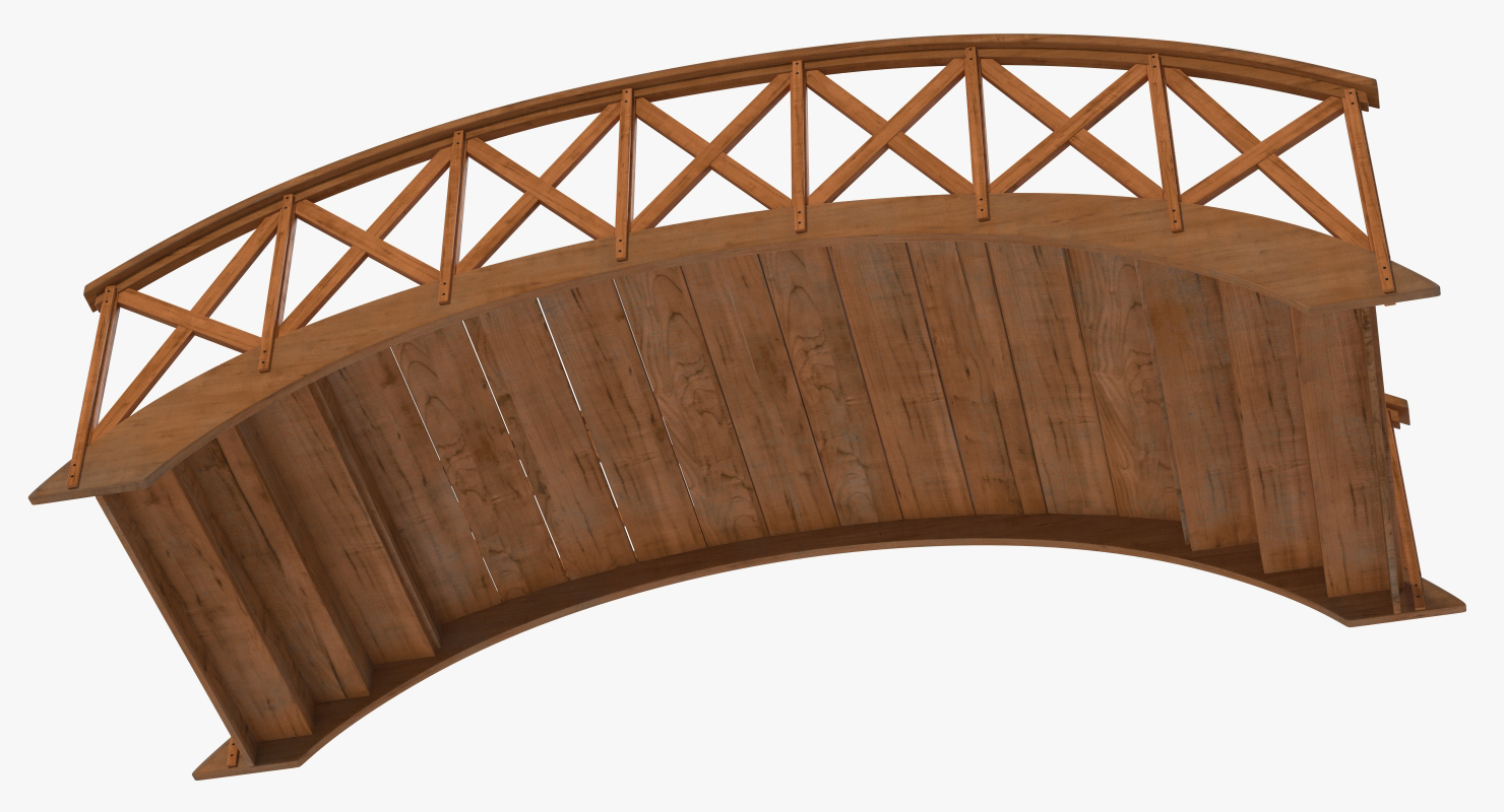 3D Arc Wooden Footbridge