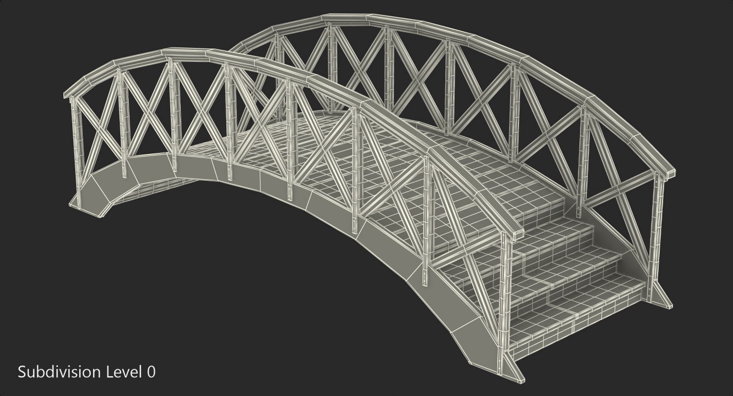 3D Arc Wooden Footbridge