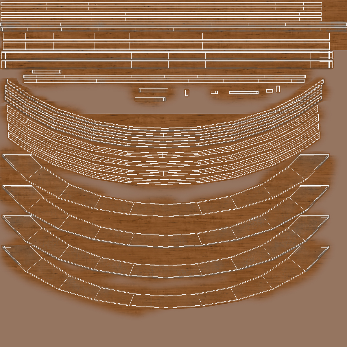 3D Arc Wooden Footbridge