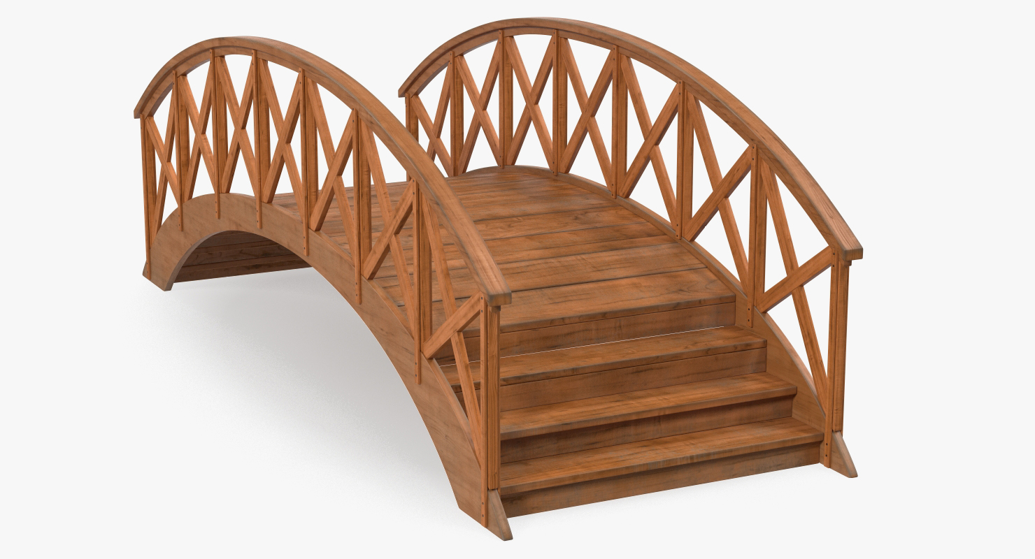 3D Arc Wooden Footbridge