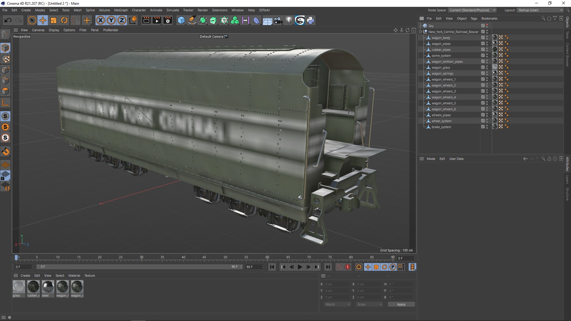 New York Central Railroad Boxcar 3D