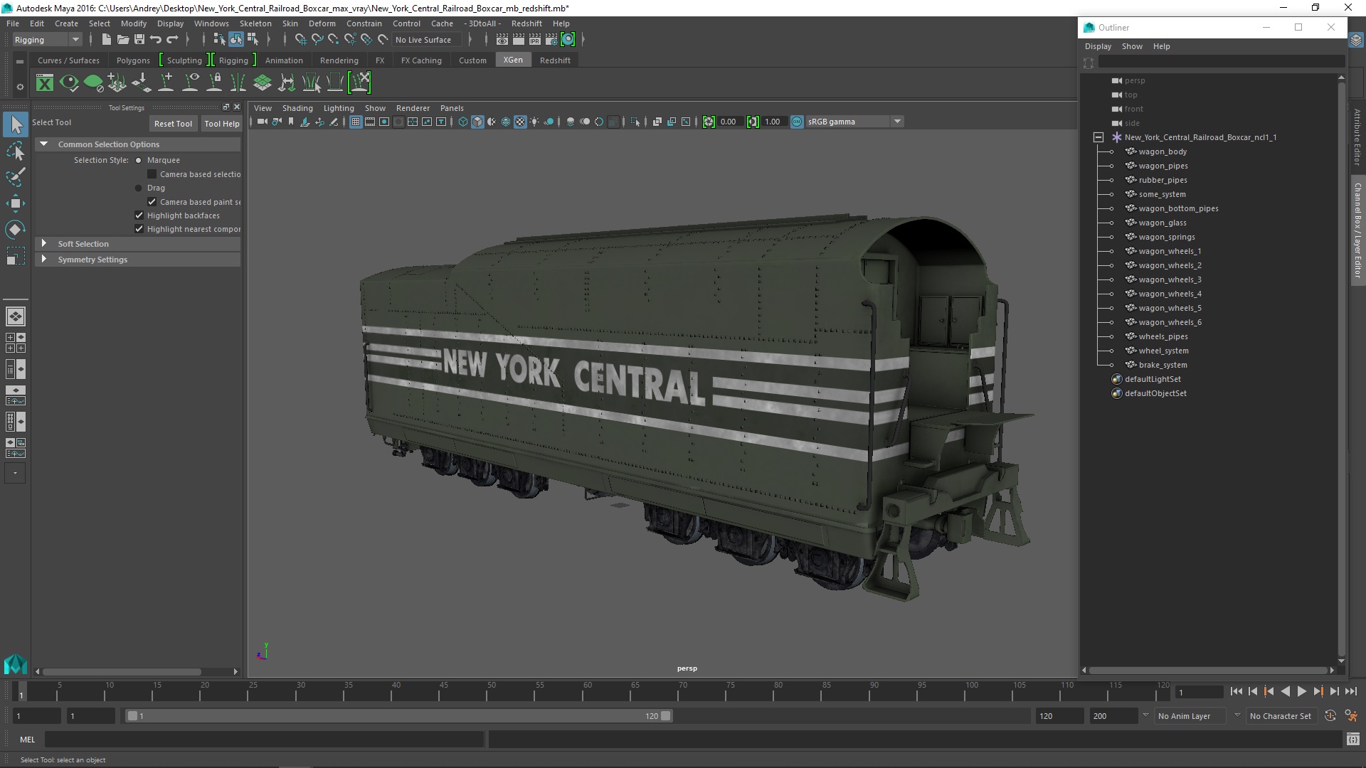 New York Central Railroad Boxcar 3D