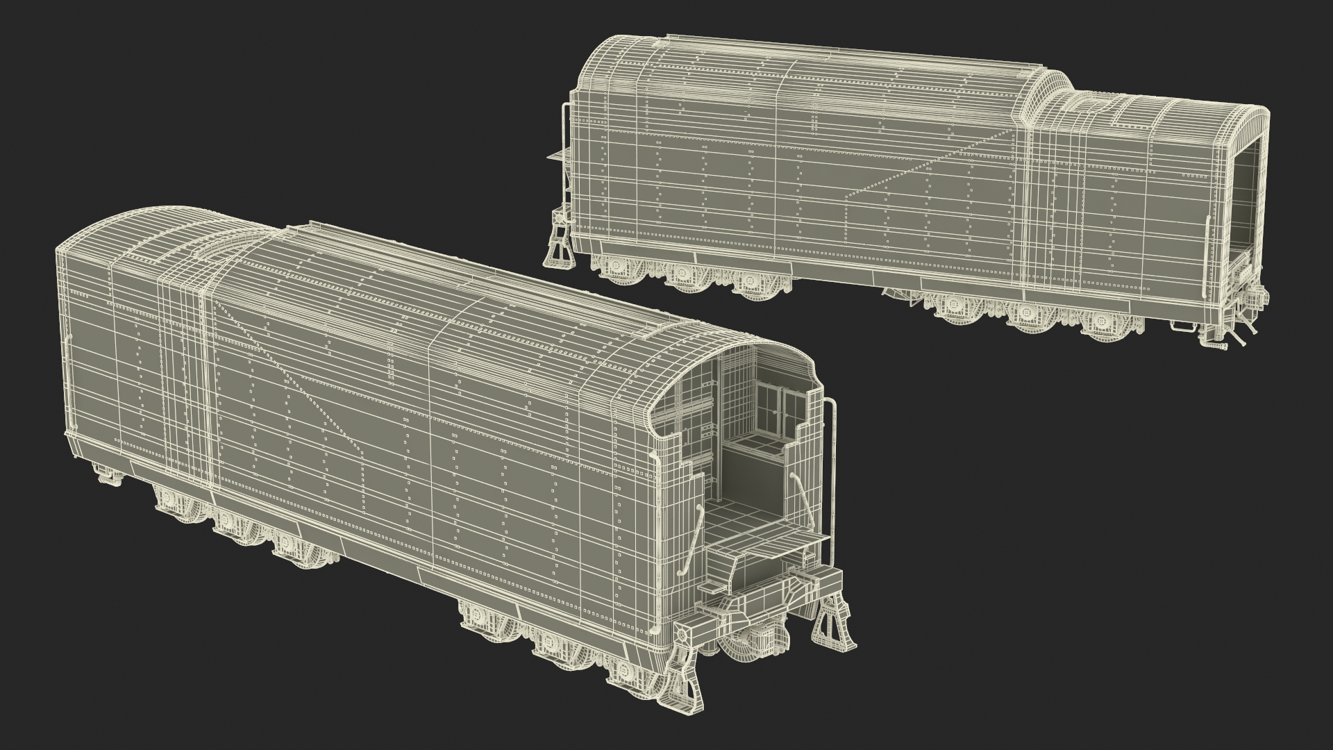 New York Central Railroad Boxcar 3D