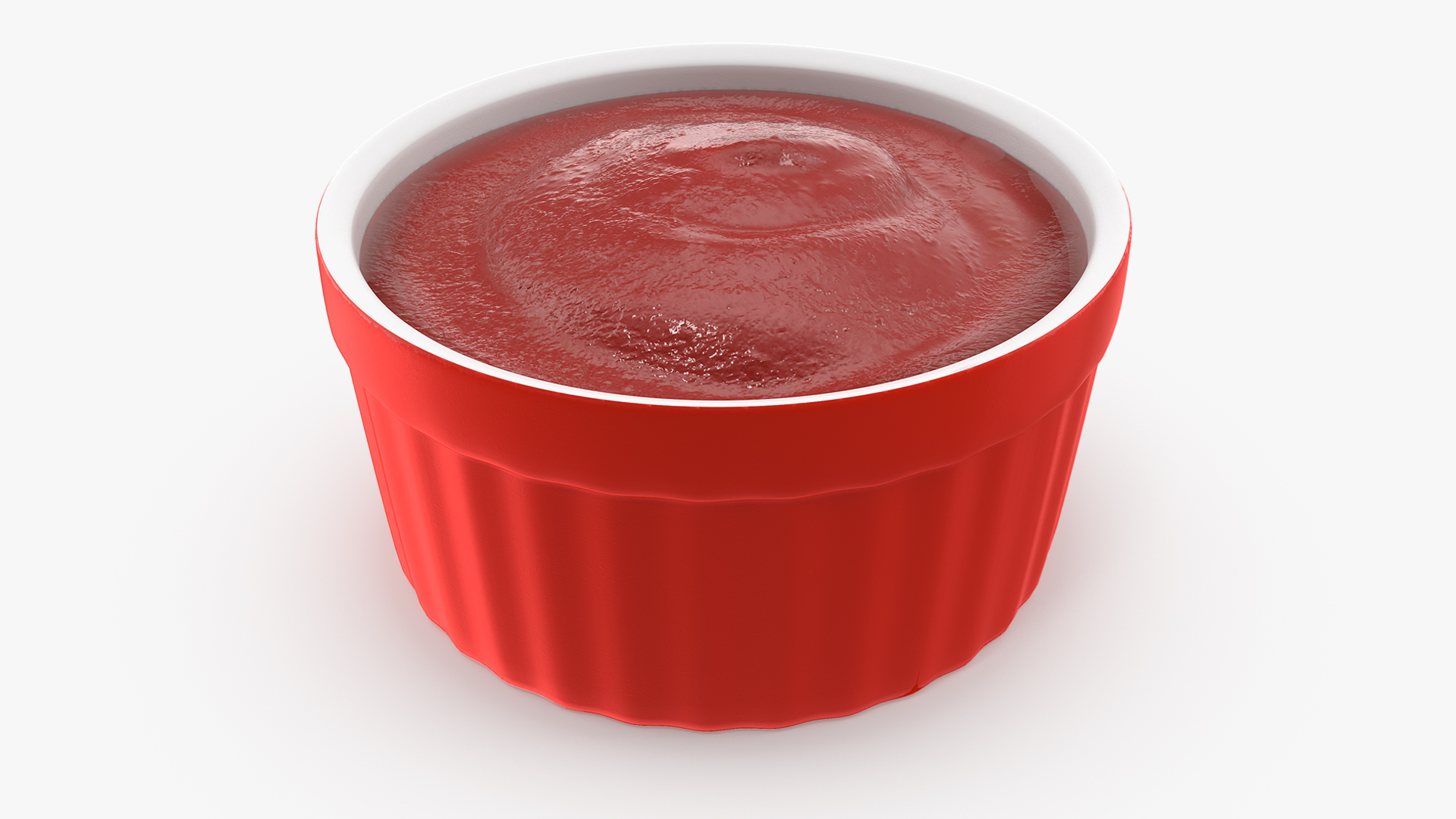 Tomato Ketchup In Red Gravy Boat 3D