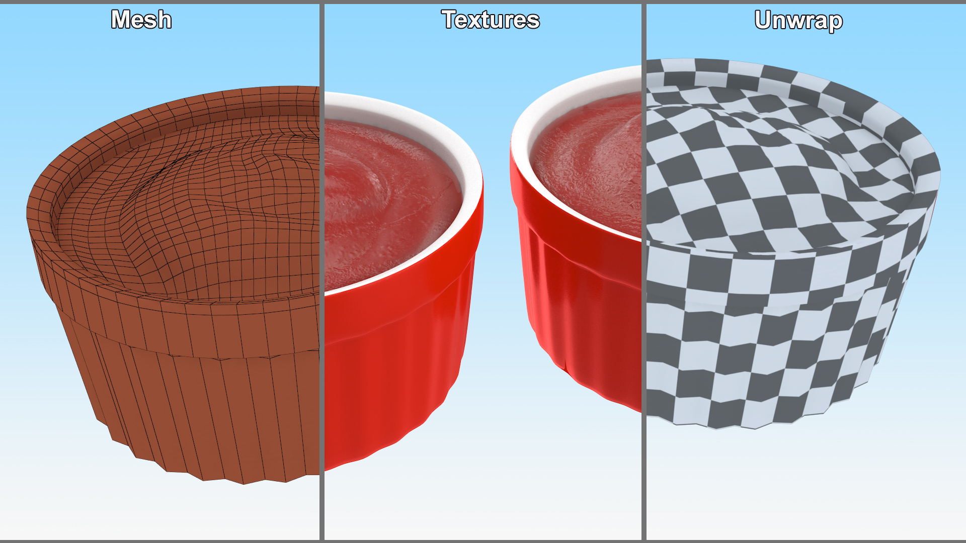 Tomato Ketchup In Red Gravy Boat 3D