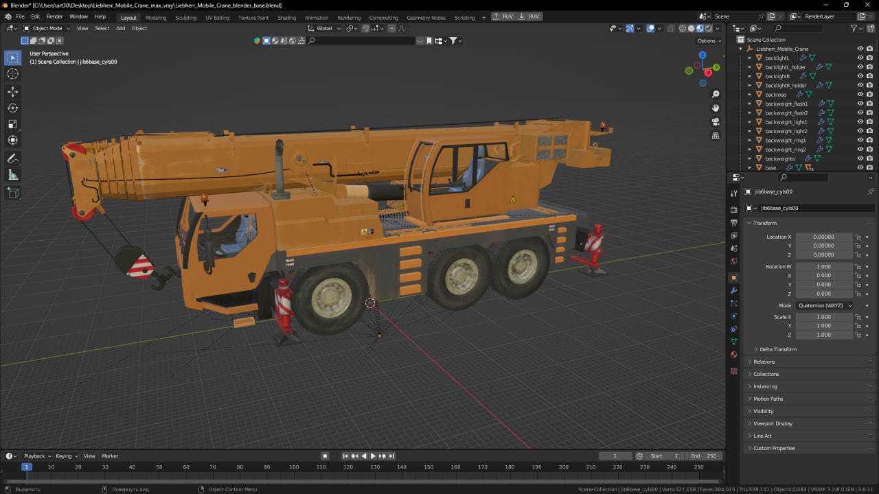 3D Liebherr Mobile Crane