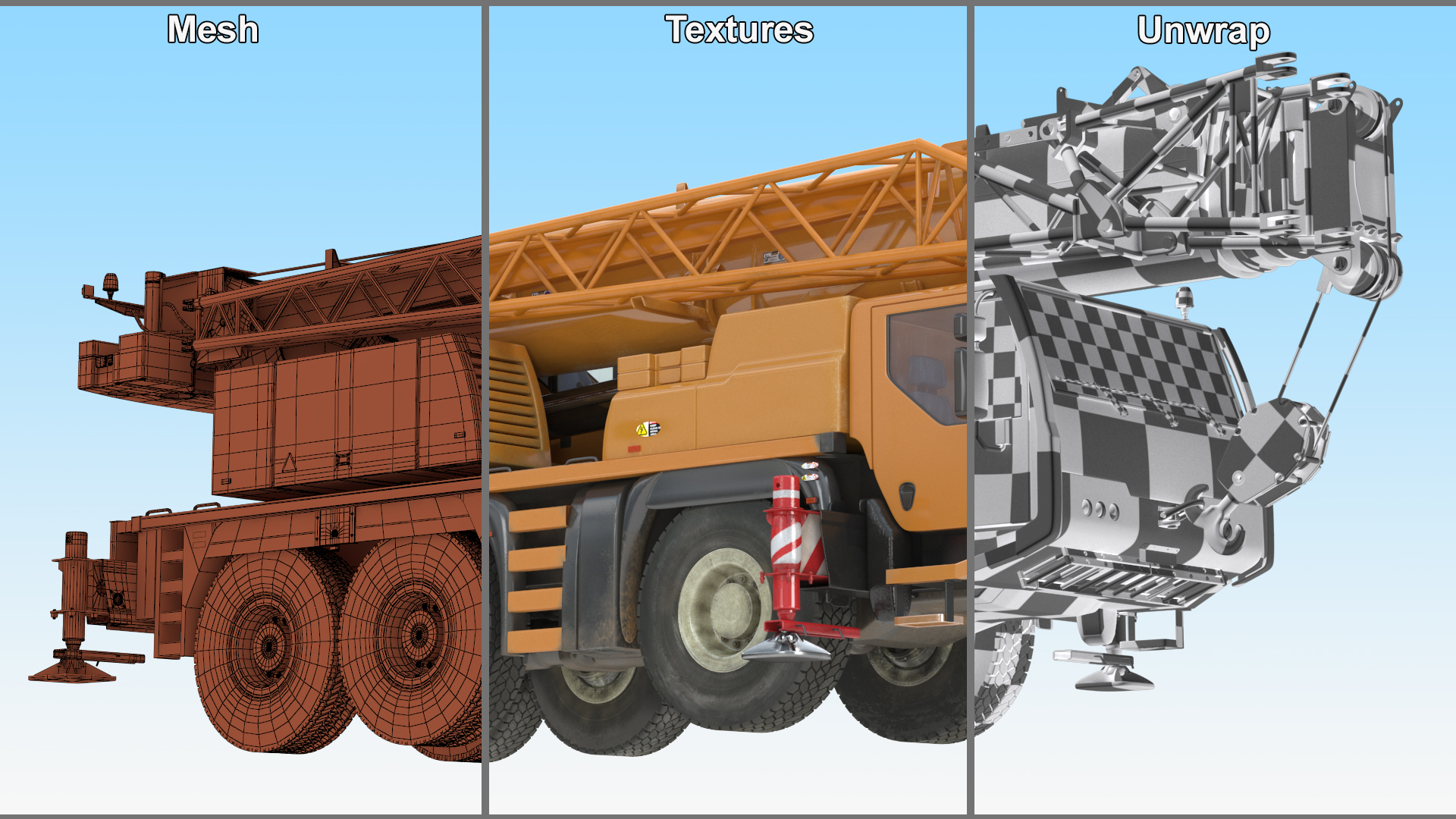 3D Liebherr Mobile Crane