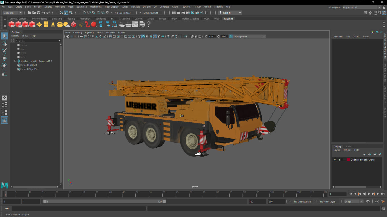 3D Liebherr Mobile Crane