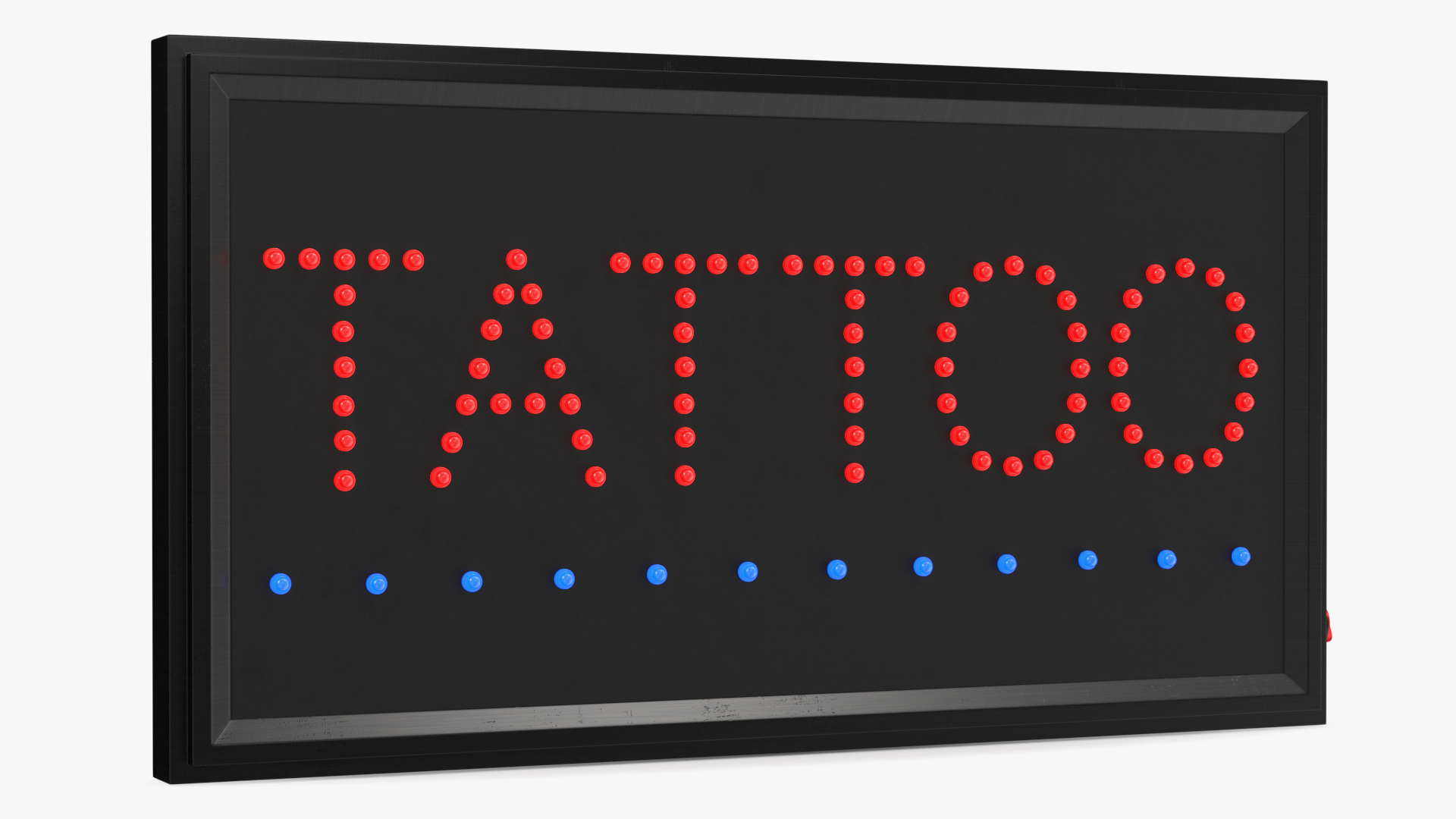 3D Light Billboard Tattoo LED Red Sign ON model