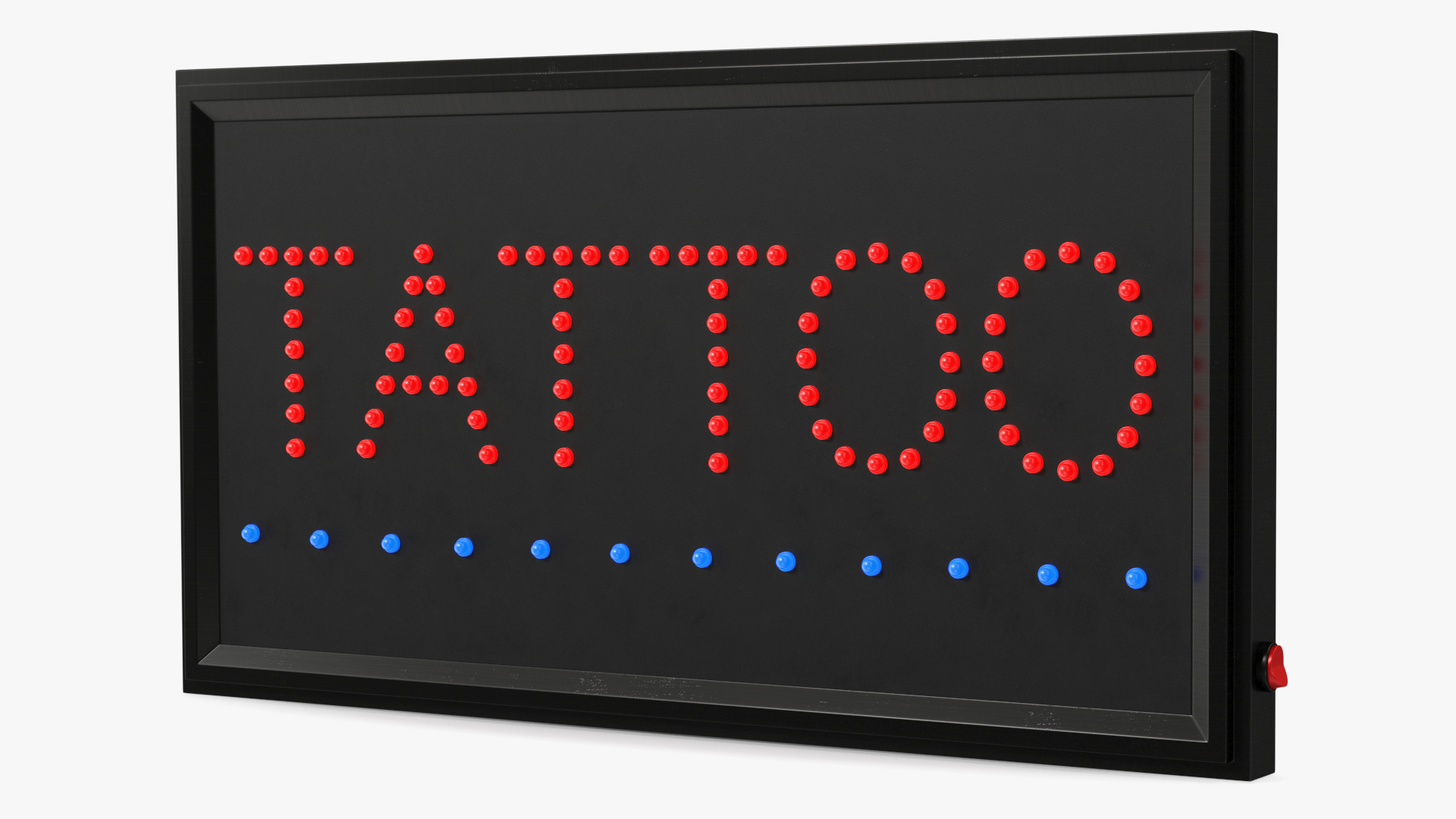 3D Light Billboard Tattoo LED Red Sign ON model