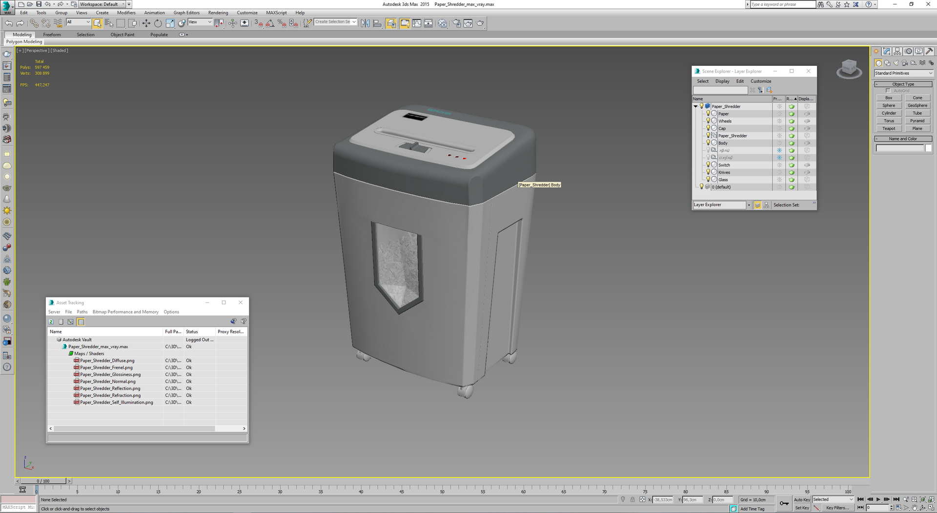 Paper Shredder 3D model