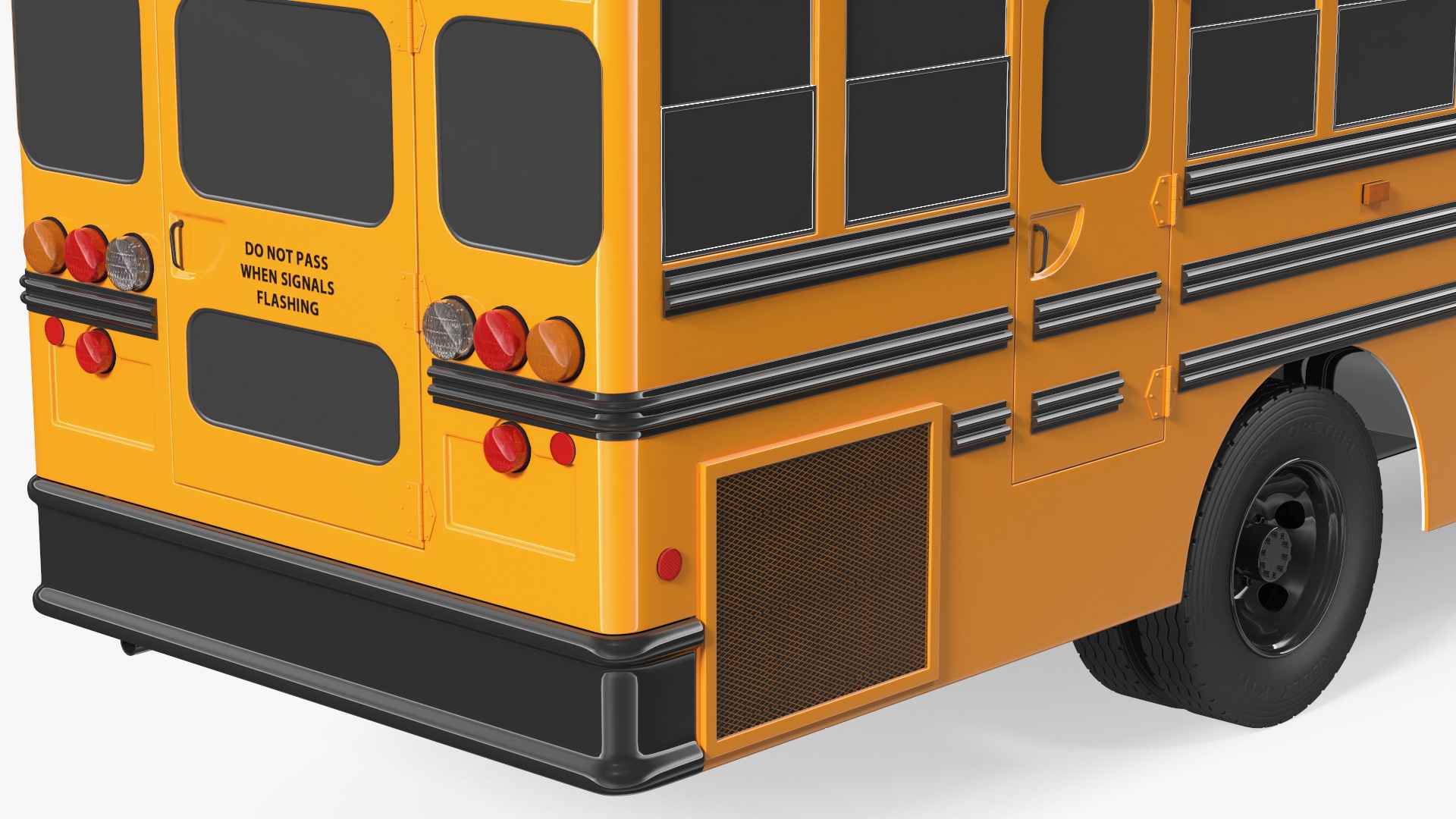 3D Blue Bird TX3 School Bus Exterior Only model