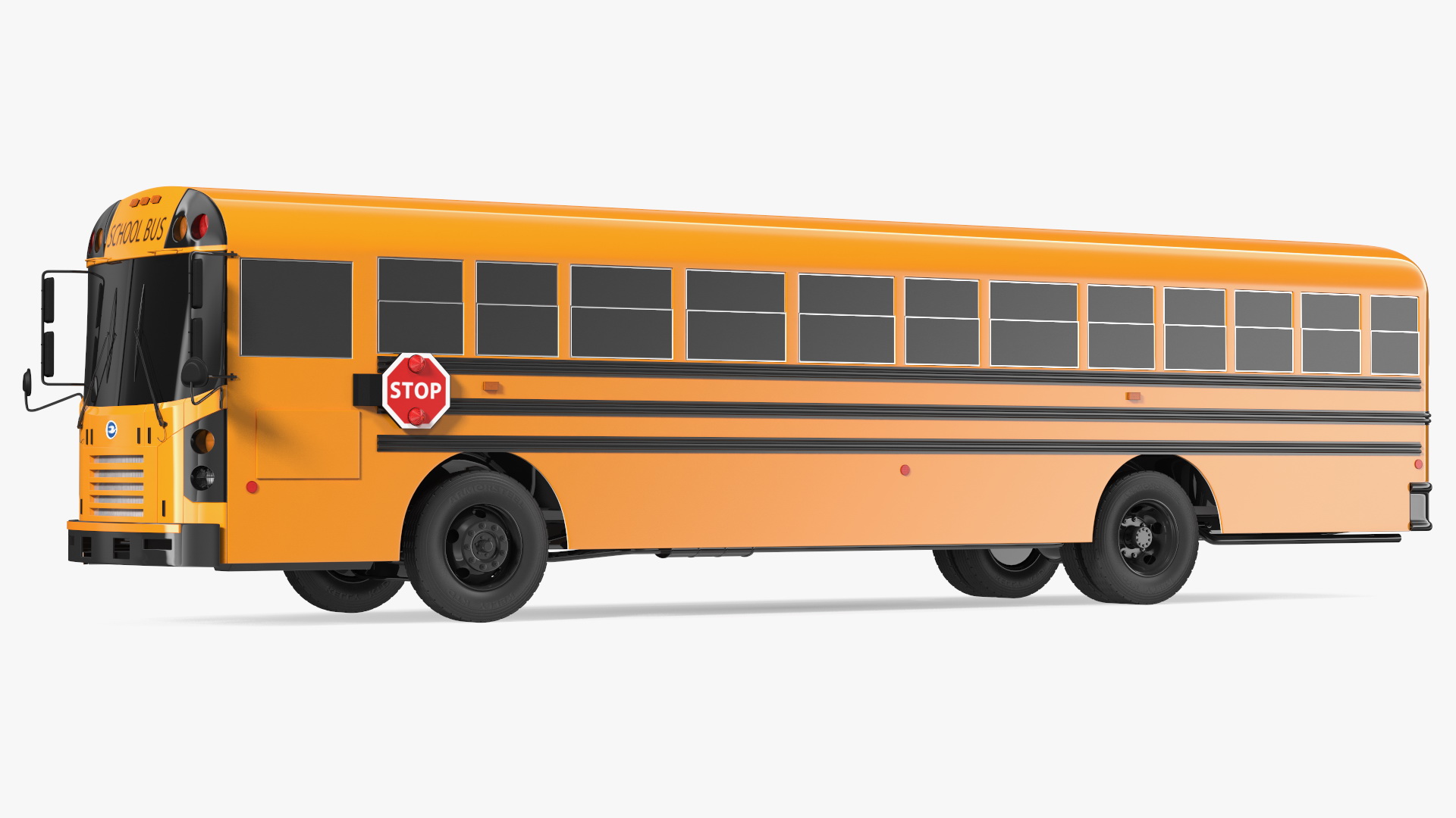 3D Blue Bird TX3 School Bus Exterior Only model