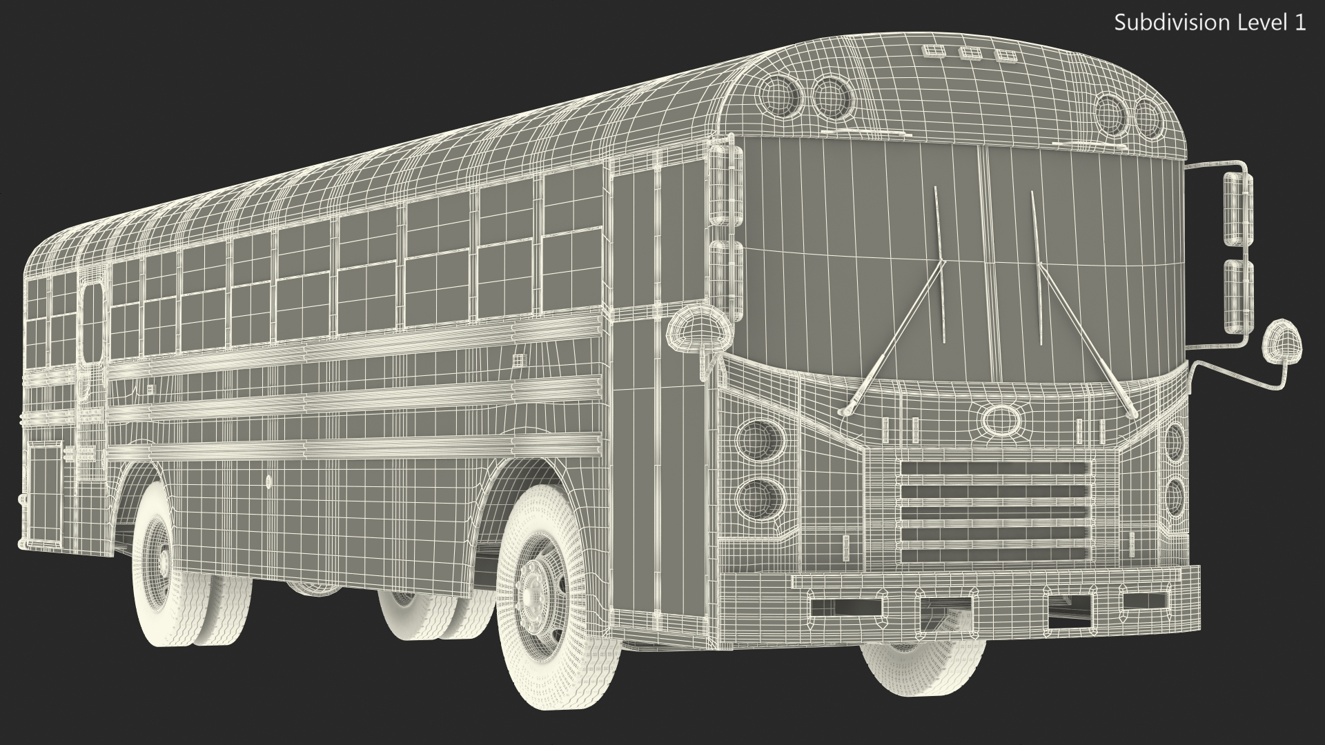 3D Blue Bird TX3 School Bus Exterior Only model