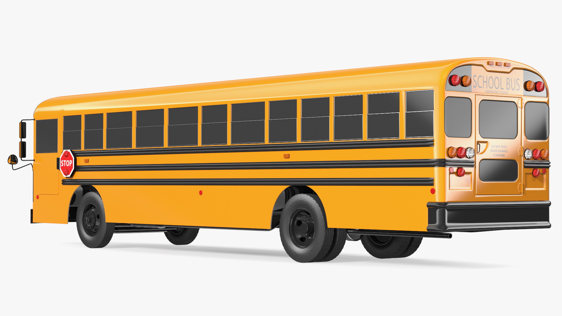 3D Blue Bird TX3 School Bus Exterior Only model