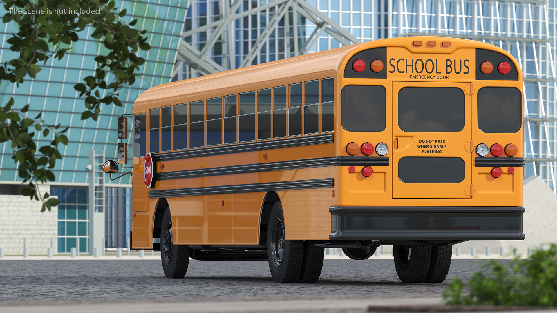 3D Blue Bird TX3 School Bus Exterior Only model