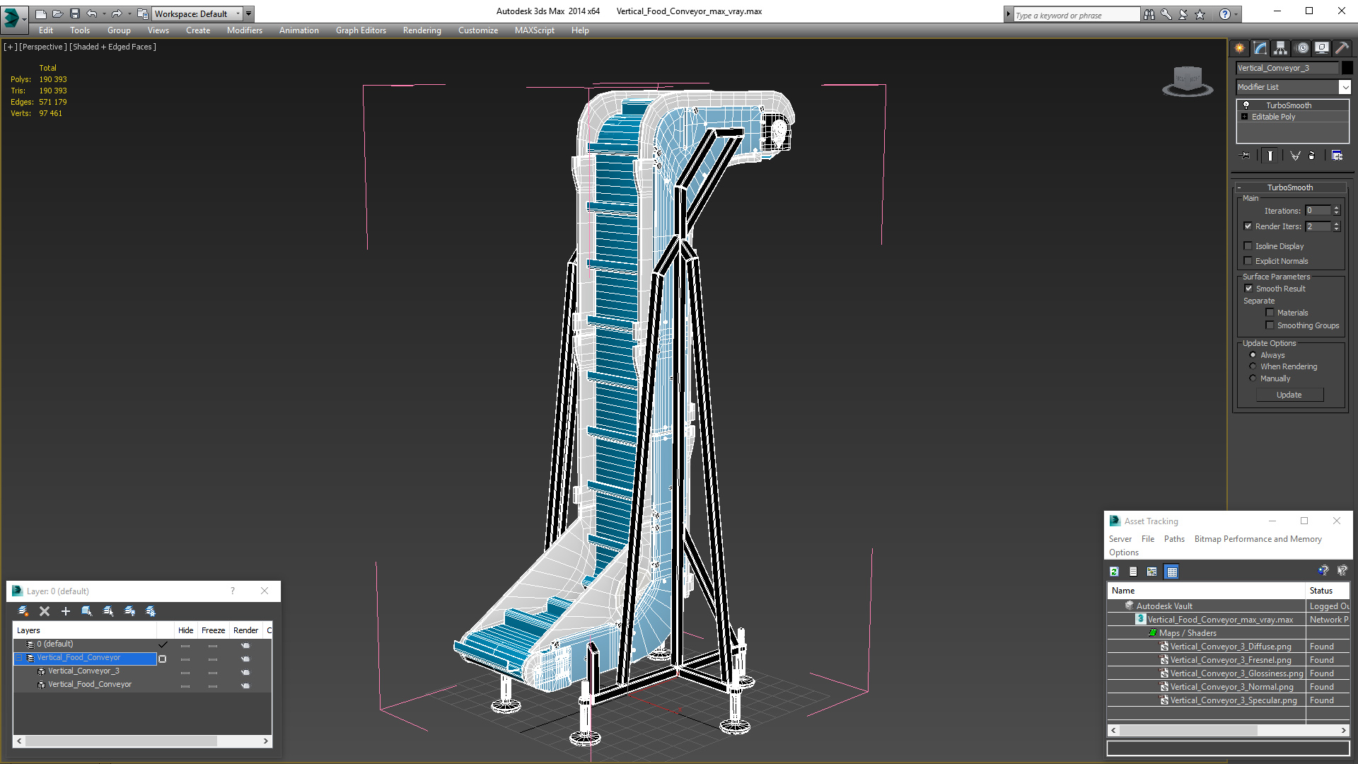 Vertical Food Conveyor 3D