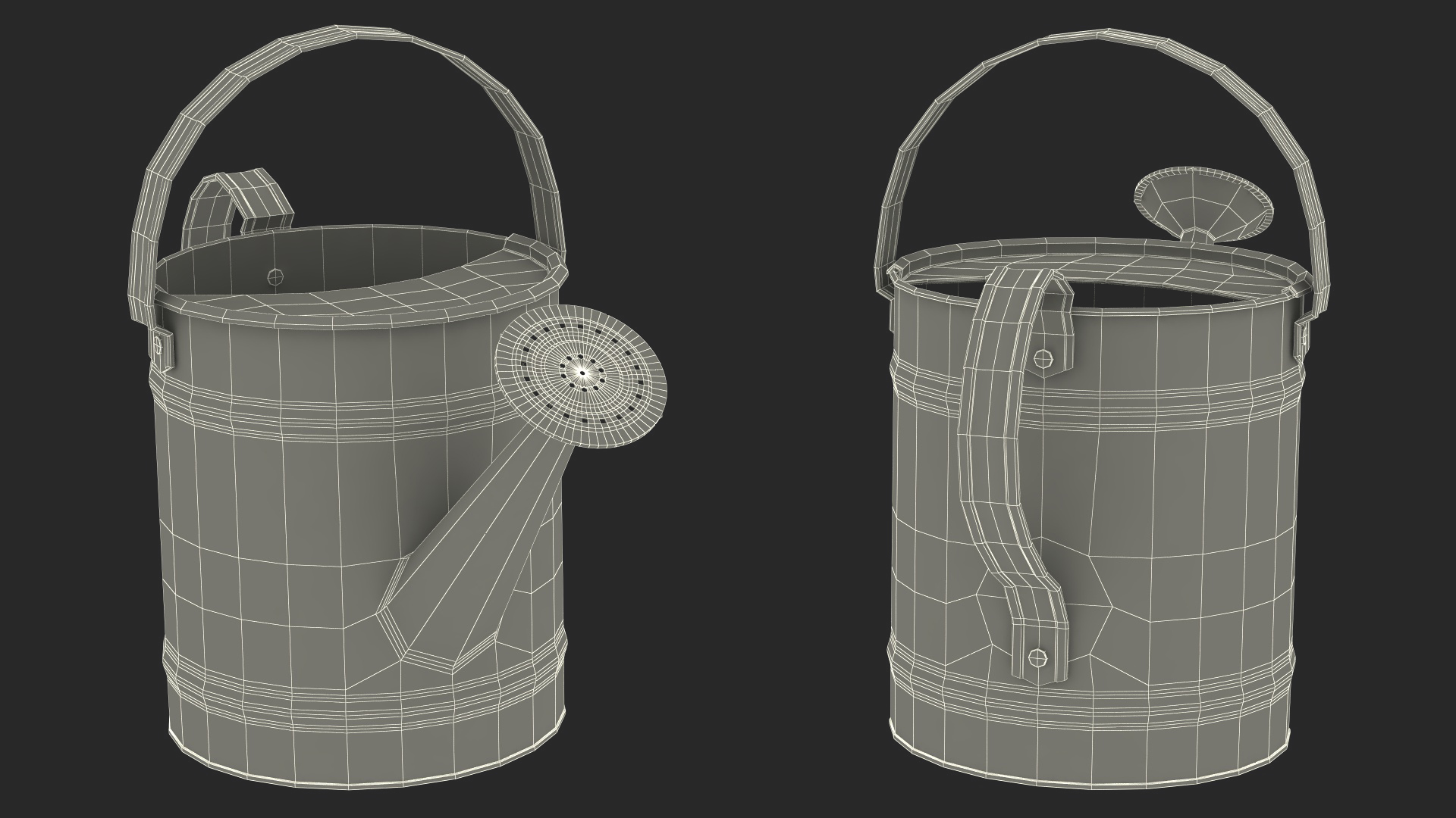 1 Gallon Blue Metal Watering Can 3D