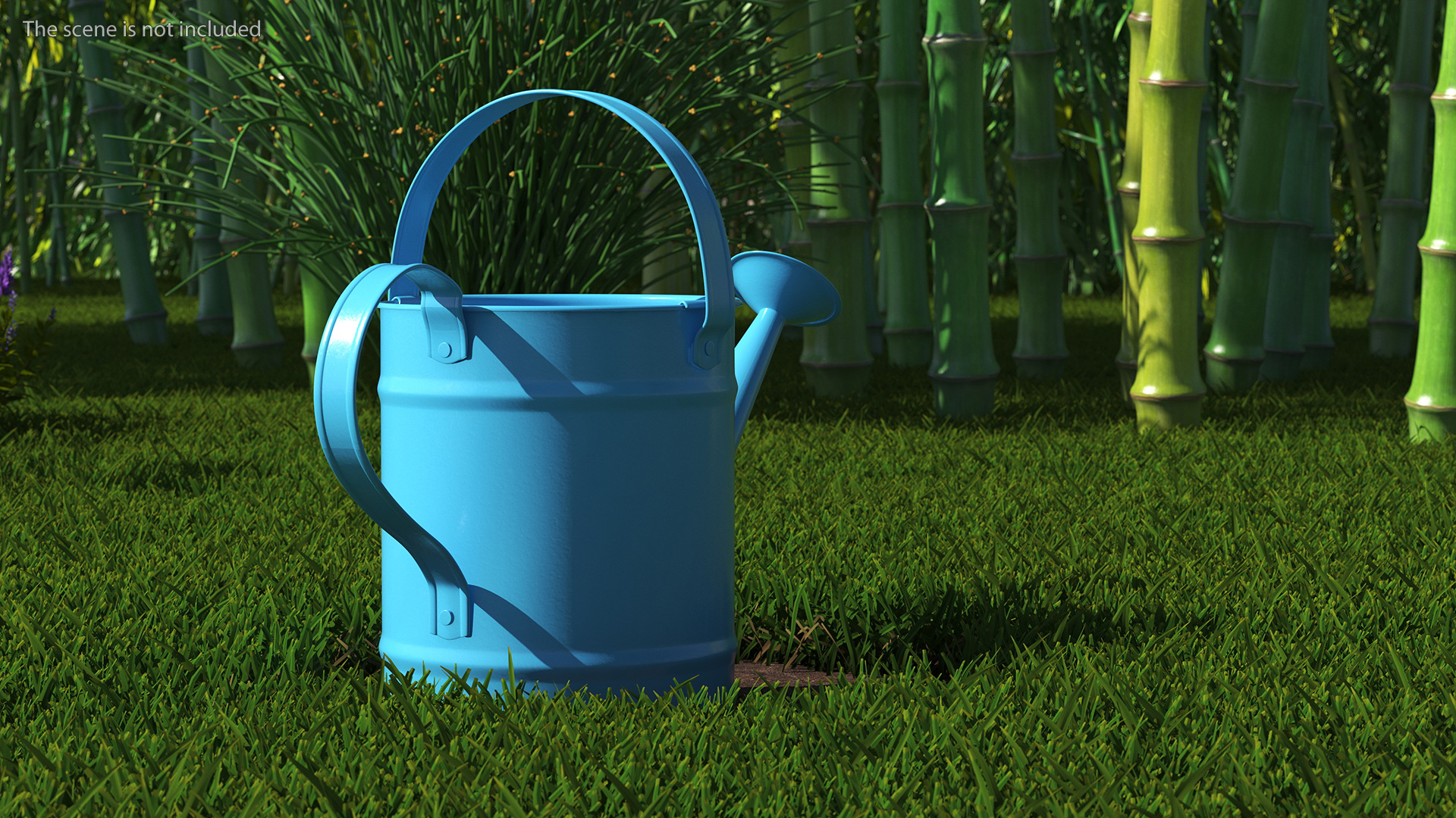 1 Gallon Blue Metal Watering Can 3D