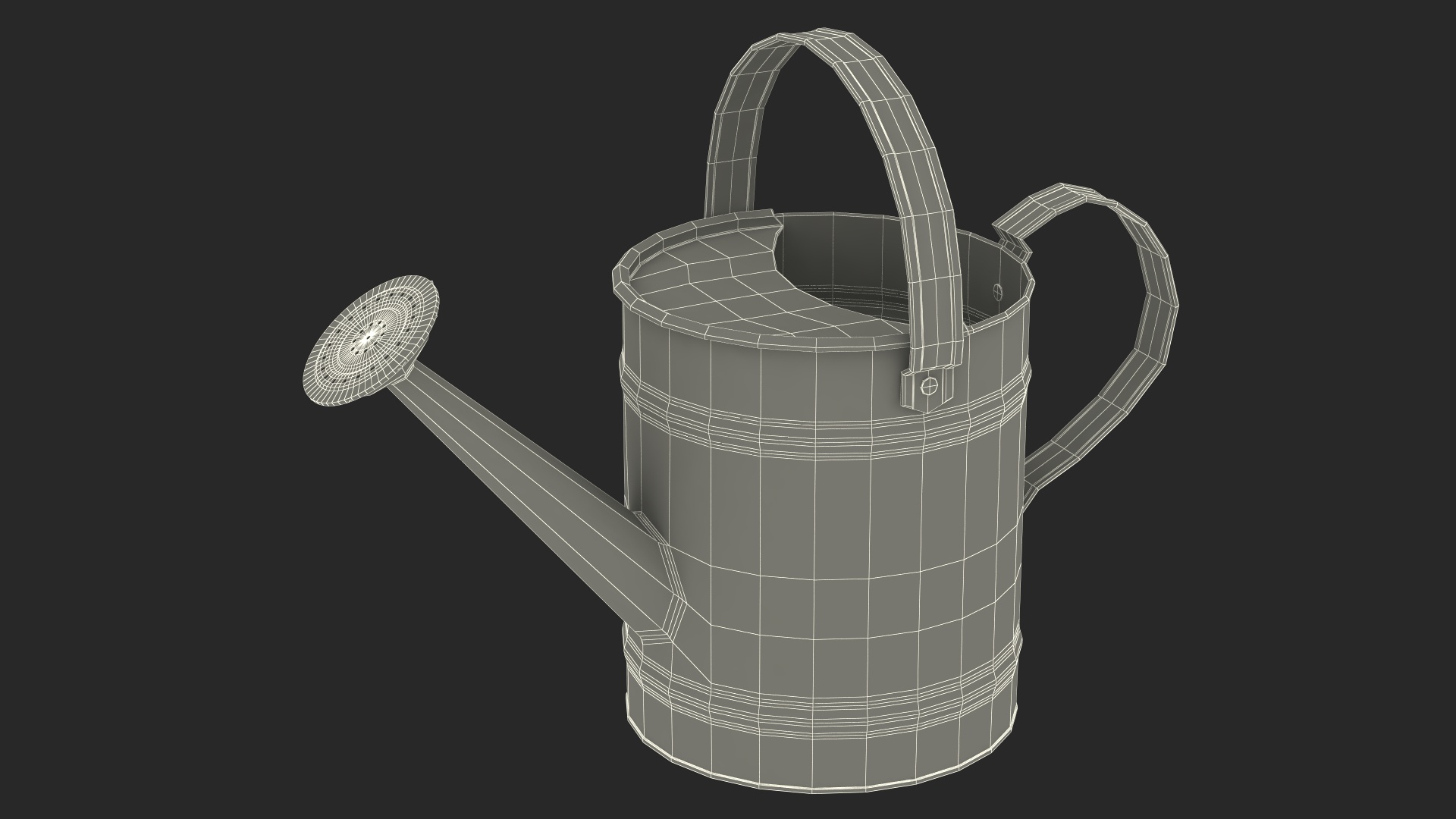 1 Gallon Blue Metal Watering Can 3D