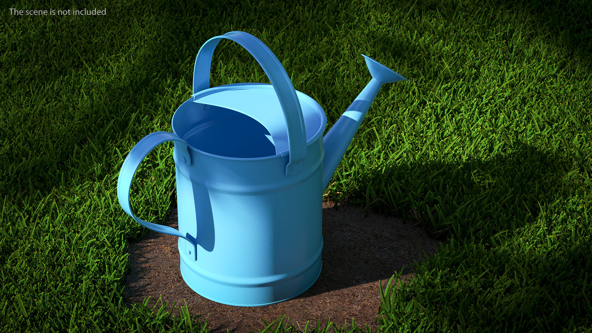 1 Gallon Blue Metal Watering Can 3D