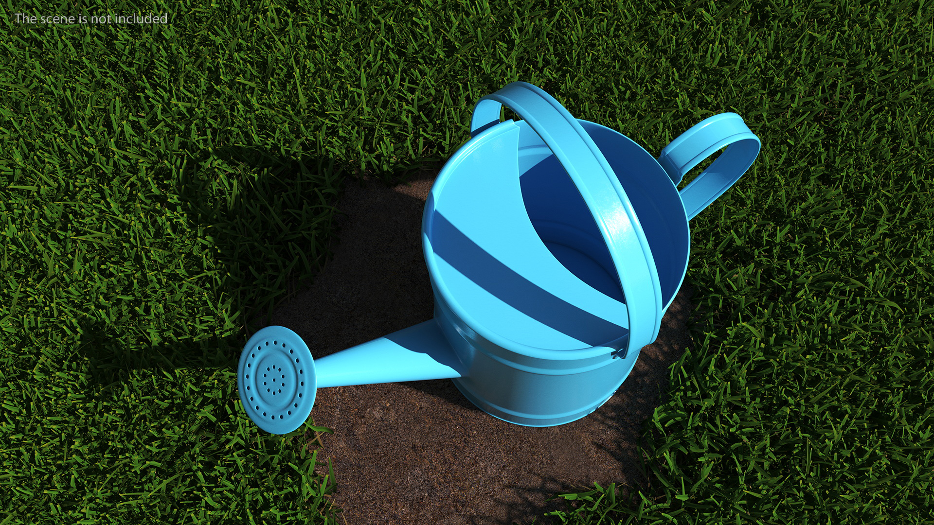 1 Gallon Blue Metal Watering Can 3D