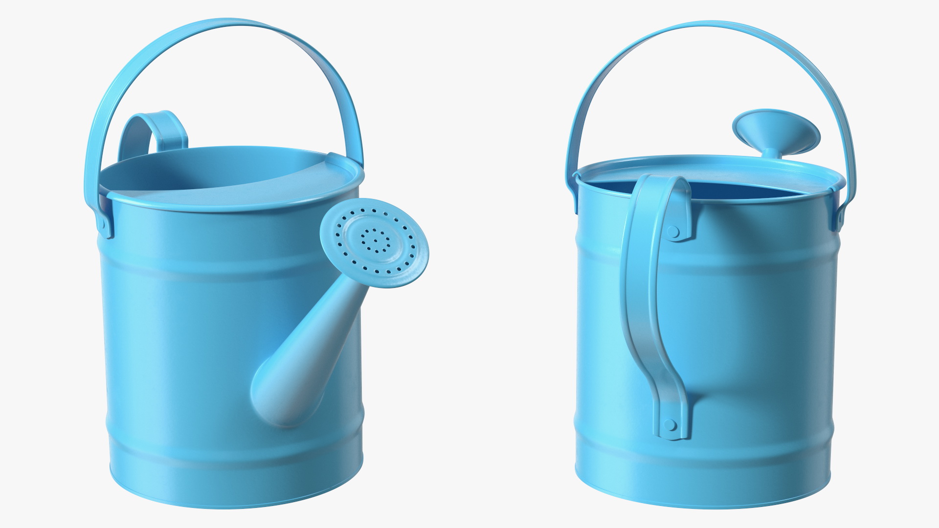 1 Gallon Blue Metal Watering Can 3D