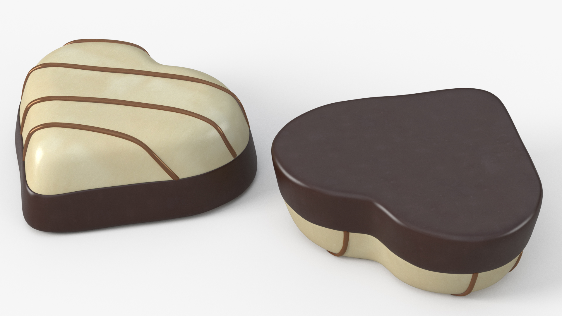 3D Heart Shaped Chocolate Candy model