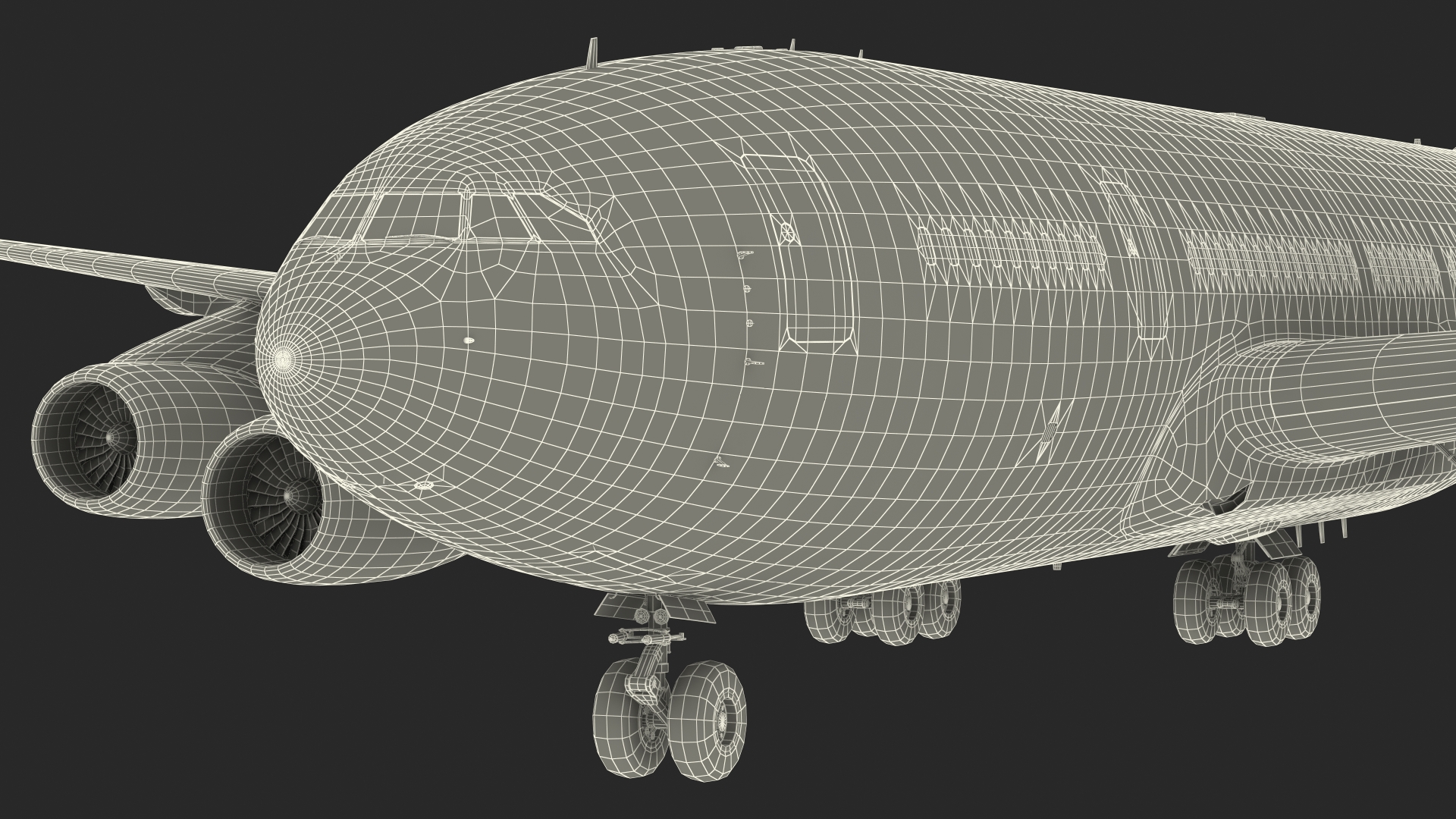 Ilyushin IL-96 Presidential Aircraft Simple Interior 3D