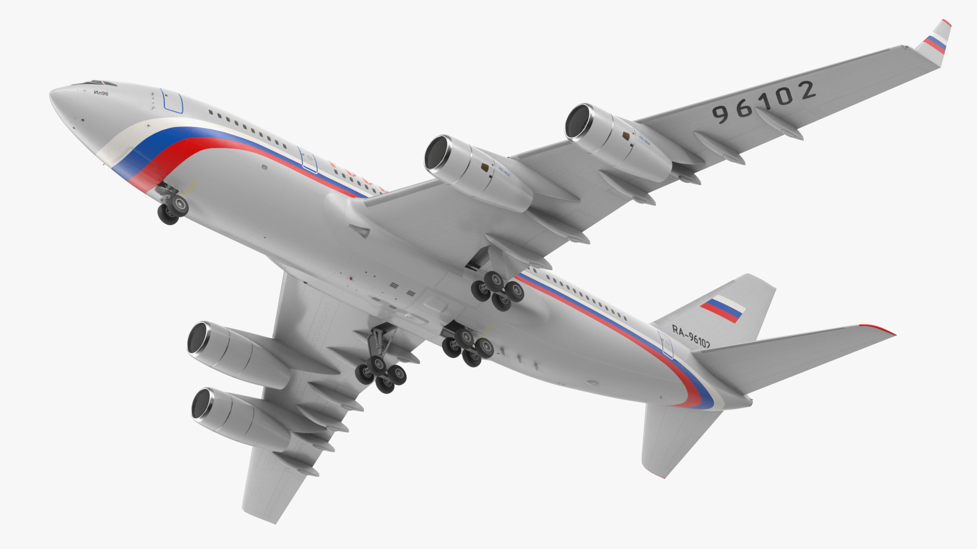 Ilyushin IL-96 Presidential Aircraft Simple Interior 3D