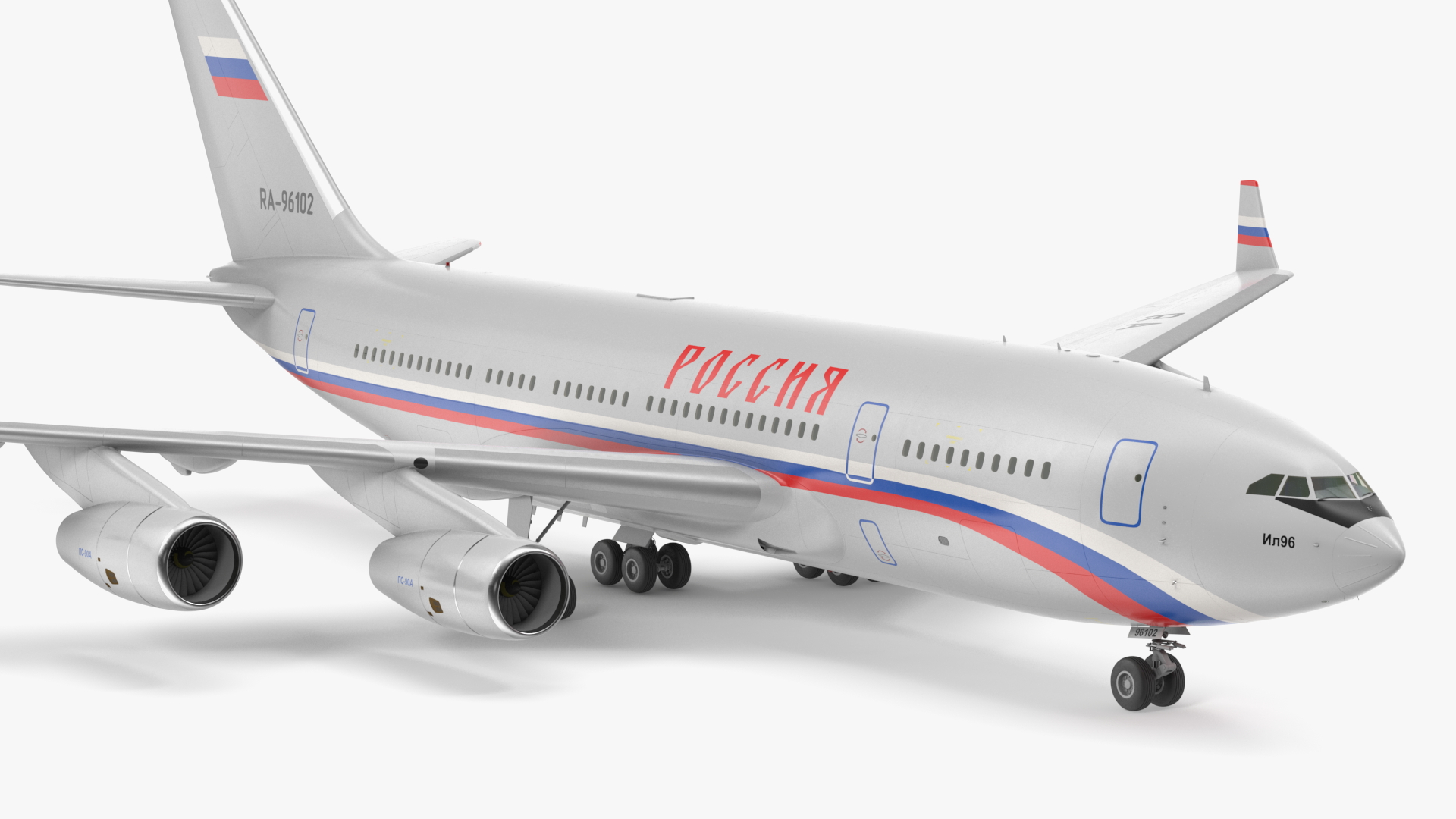 Ilyushin IL-96 Presidential Aircraft Simple Interior 3D