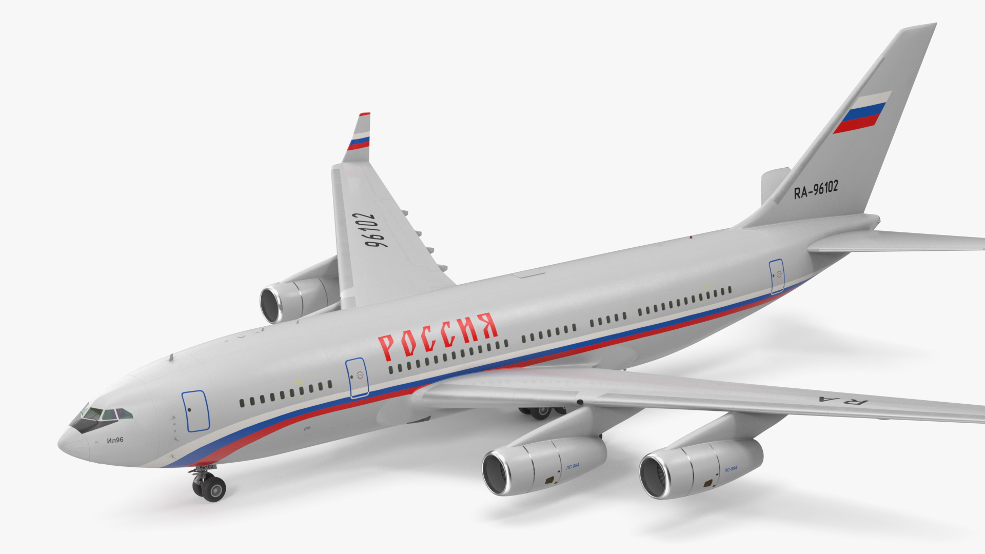 Ilyushin IL-96 Presidential Aircraft Simple Interior 3D