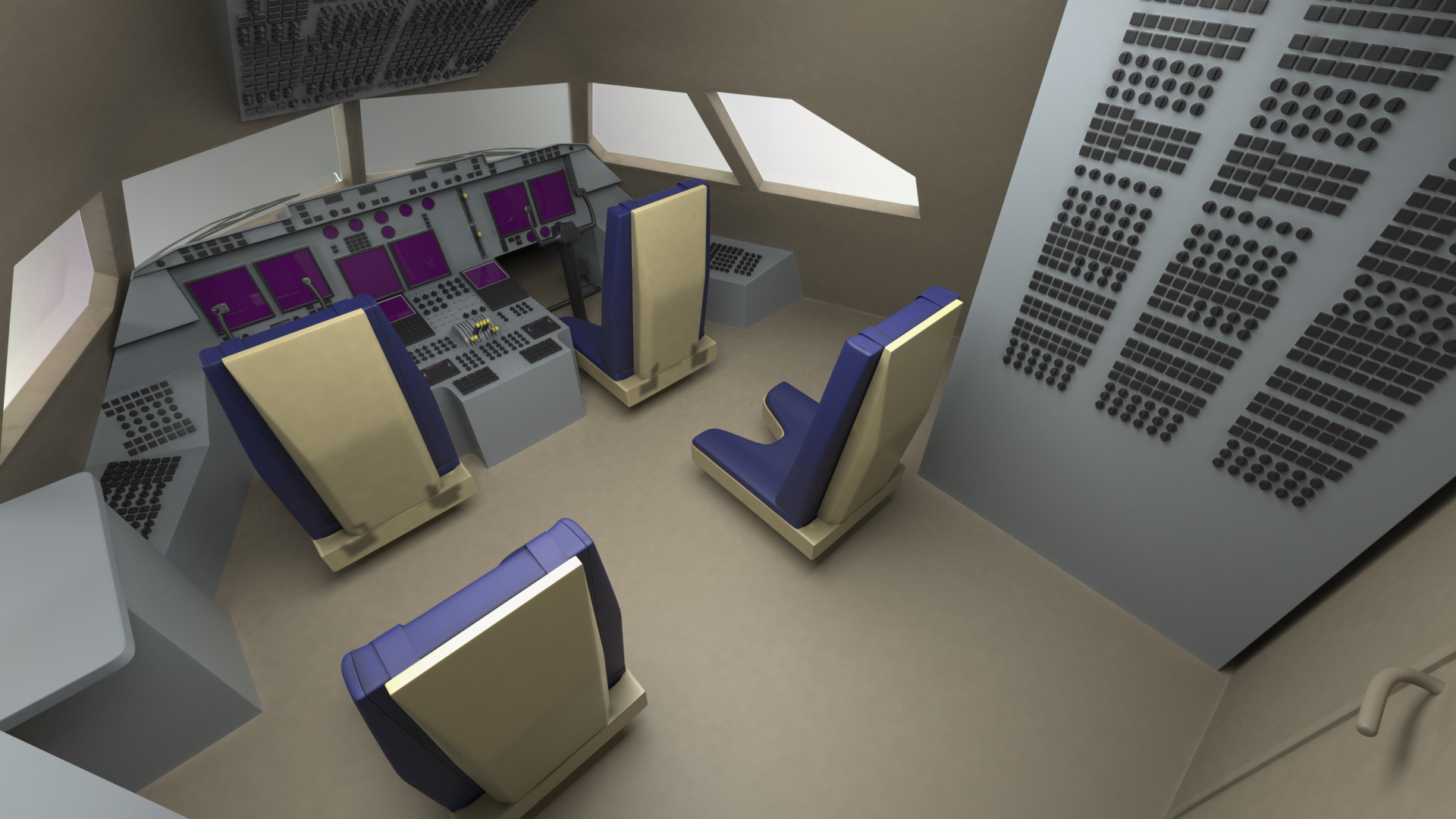 Ilyushin IL-96 Presidential Aircraft Simple Interior 3D