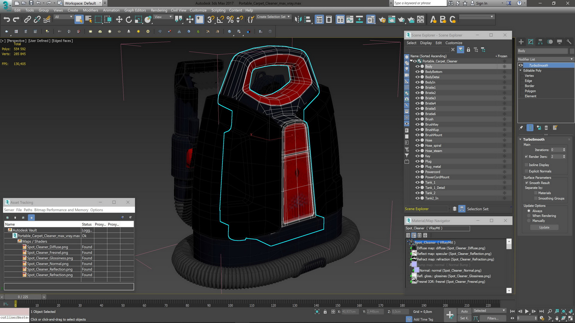 3D Portable Carpet Cleaner model