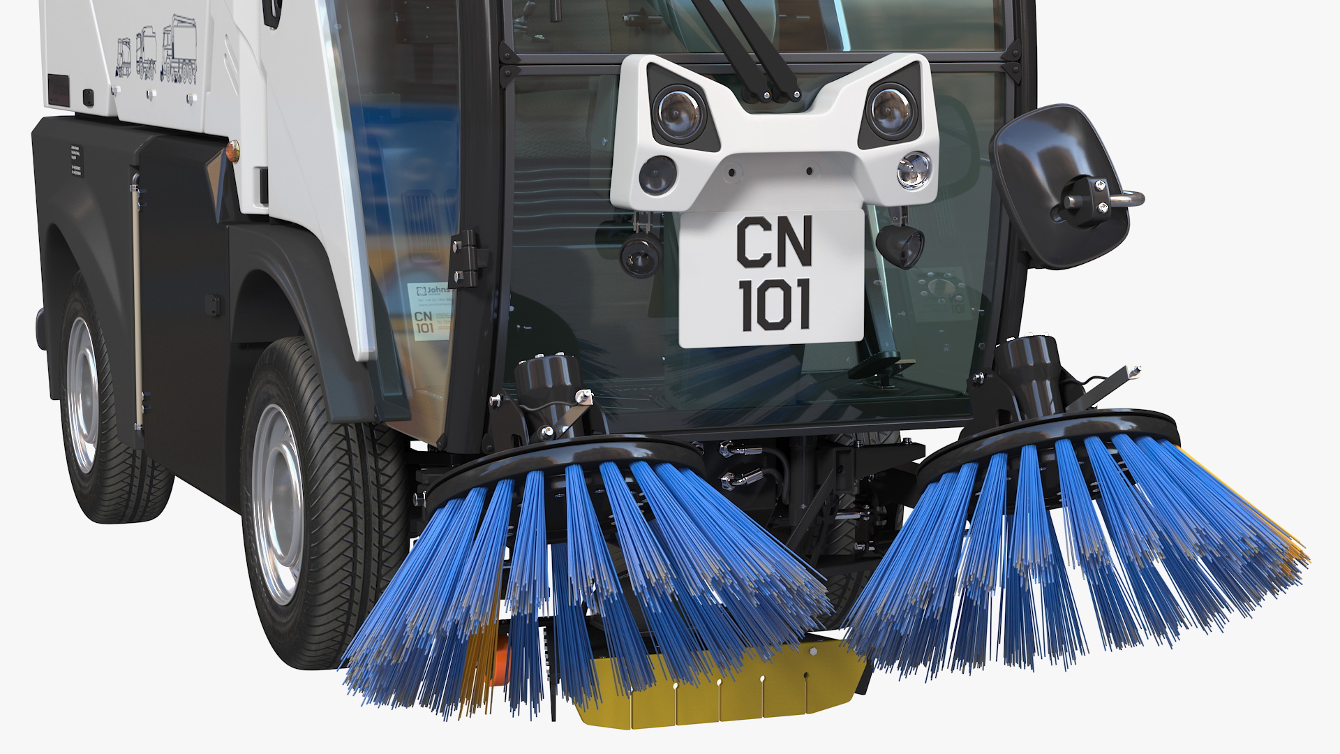 3D model Johnston CN101 Compact Road Sweeper