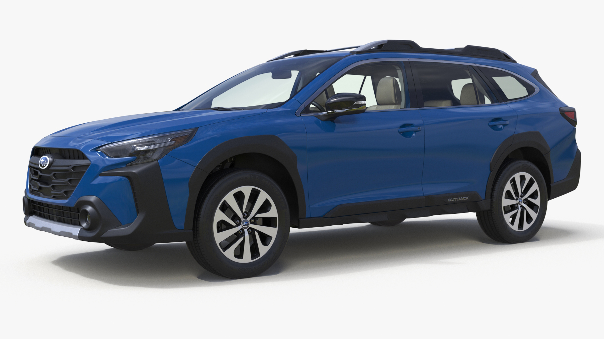 3D model Subaru Outback 2025 Blue Simplified